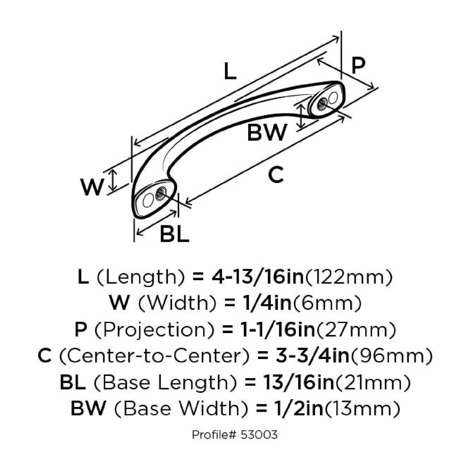Amerock Allison Cabinet Pull 3-3/4 in. Oil Rubbed Bronze Brown 10 pk