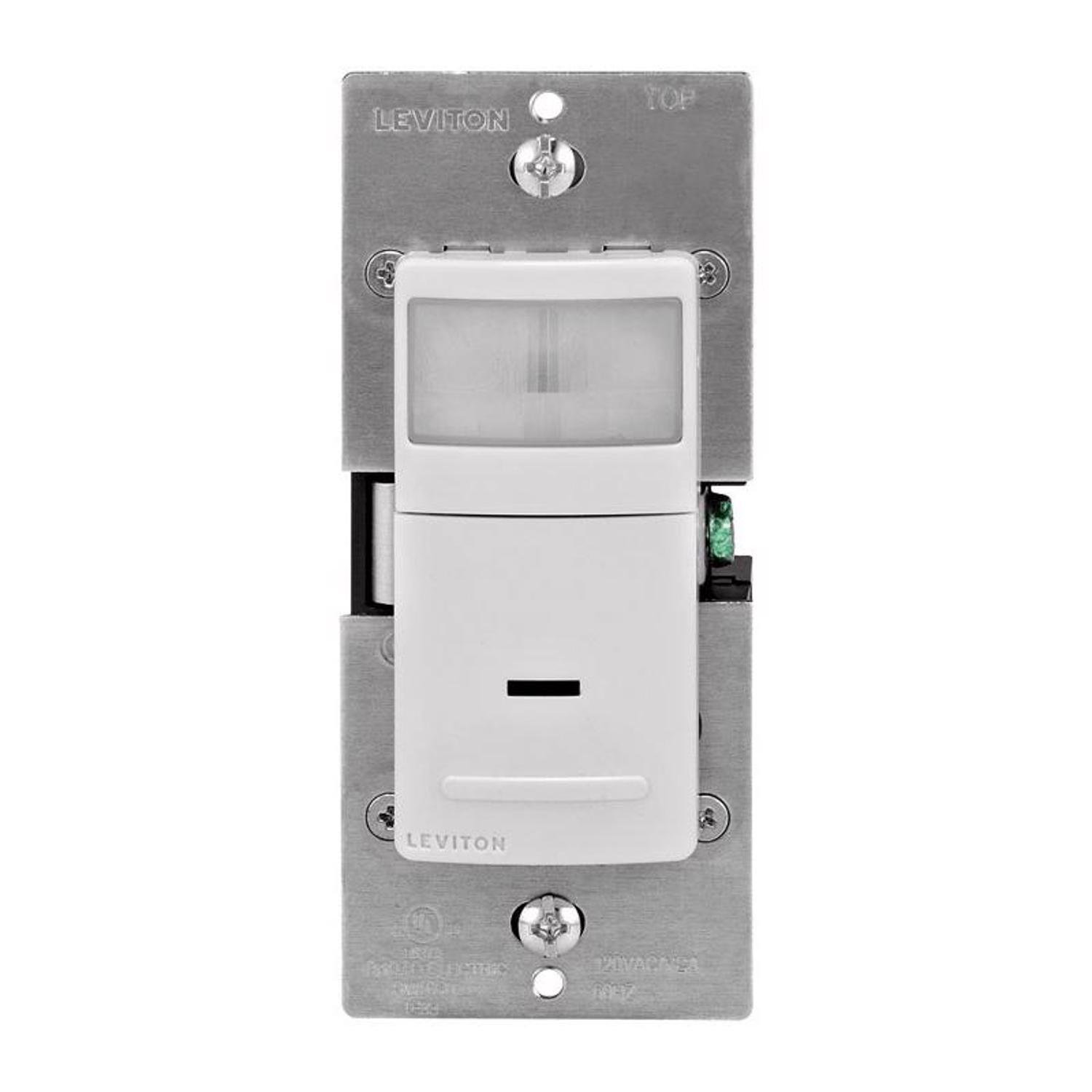 Leviton Decora 2.5 amps Single Pole Motion Sensor Switch White 1 pk