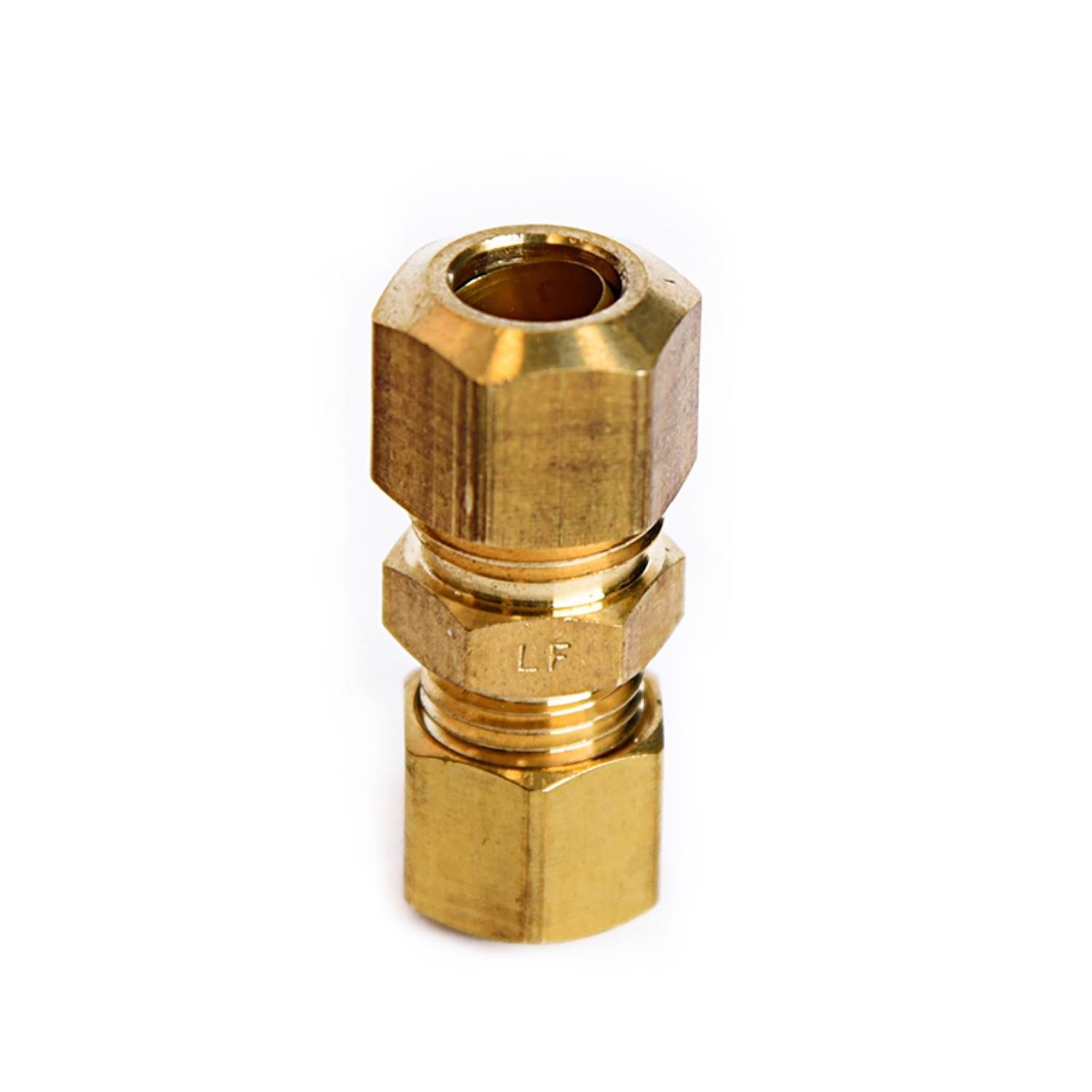 ATC 5/16 in. Compression 1/4 in. D Compression Yellow Brass Union