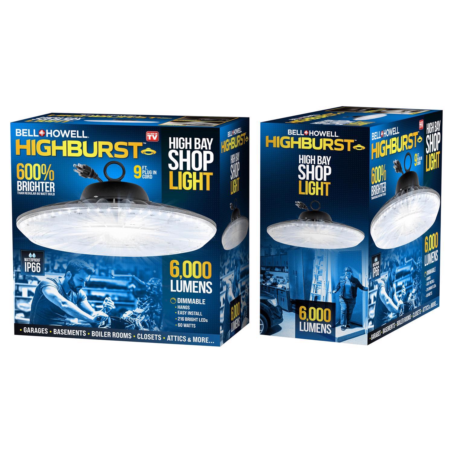 Bell & Howell Highburst 6.6 in. 1-Light each 55 W LED Shop Light
