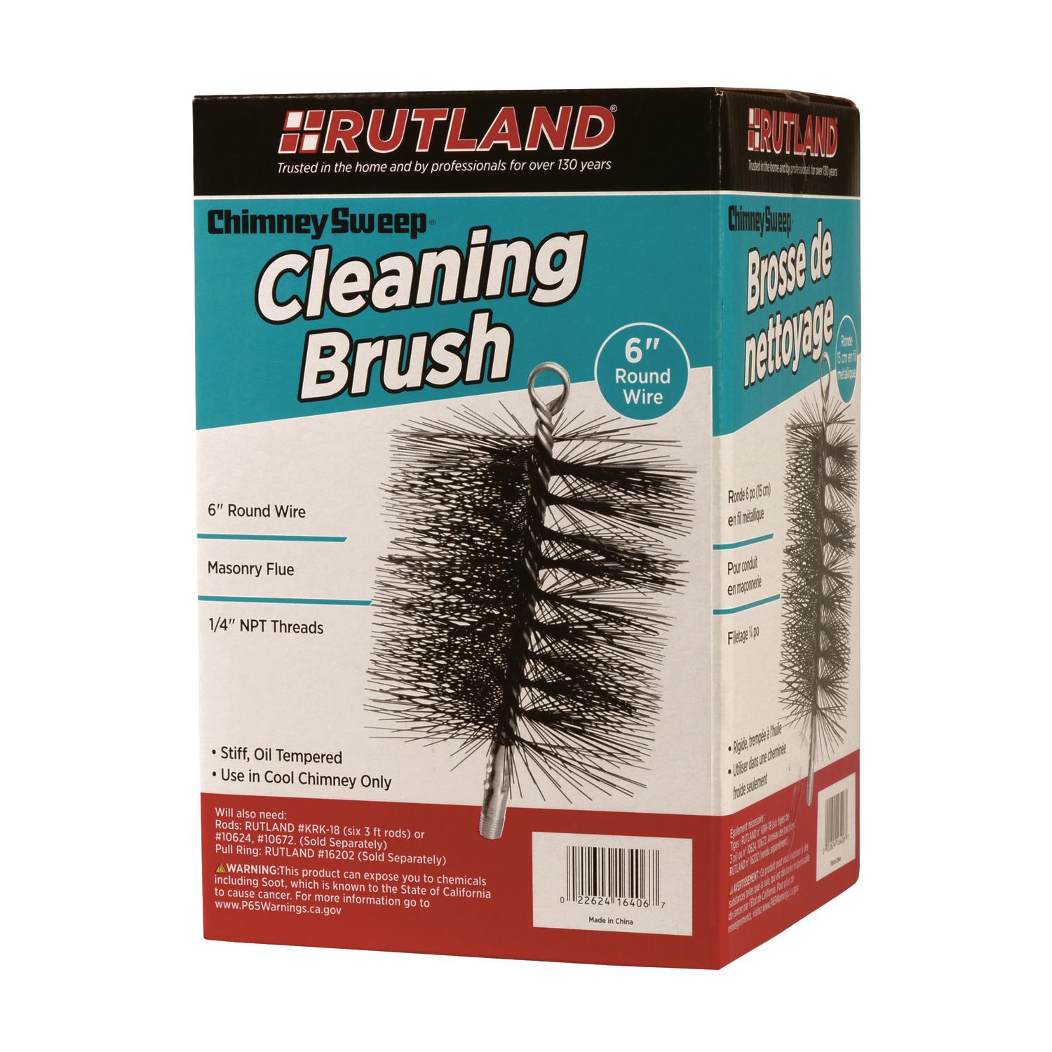 Rutland Chimney Sweep 6 in. Round Oil Tempered Chimney Brush