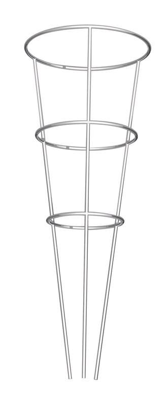 Glamos Gray Galvanized Steel Tomato Cage 33 in. H x 12 in. L x 12 in. W