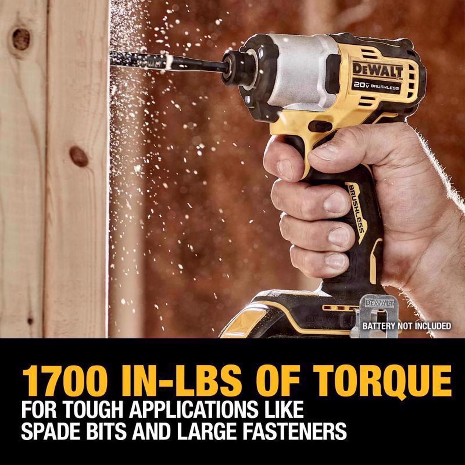 DeWalt 20V MAX POWERSTACK 1/4 in. Cordless Brushless Impact Driver Kit (Battery & Charger)