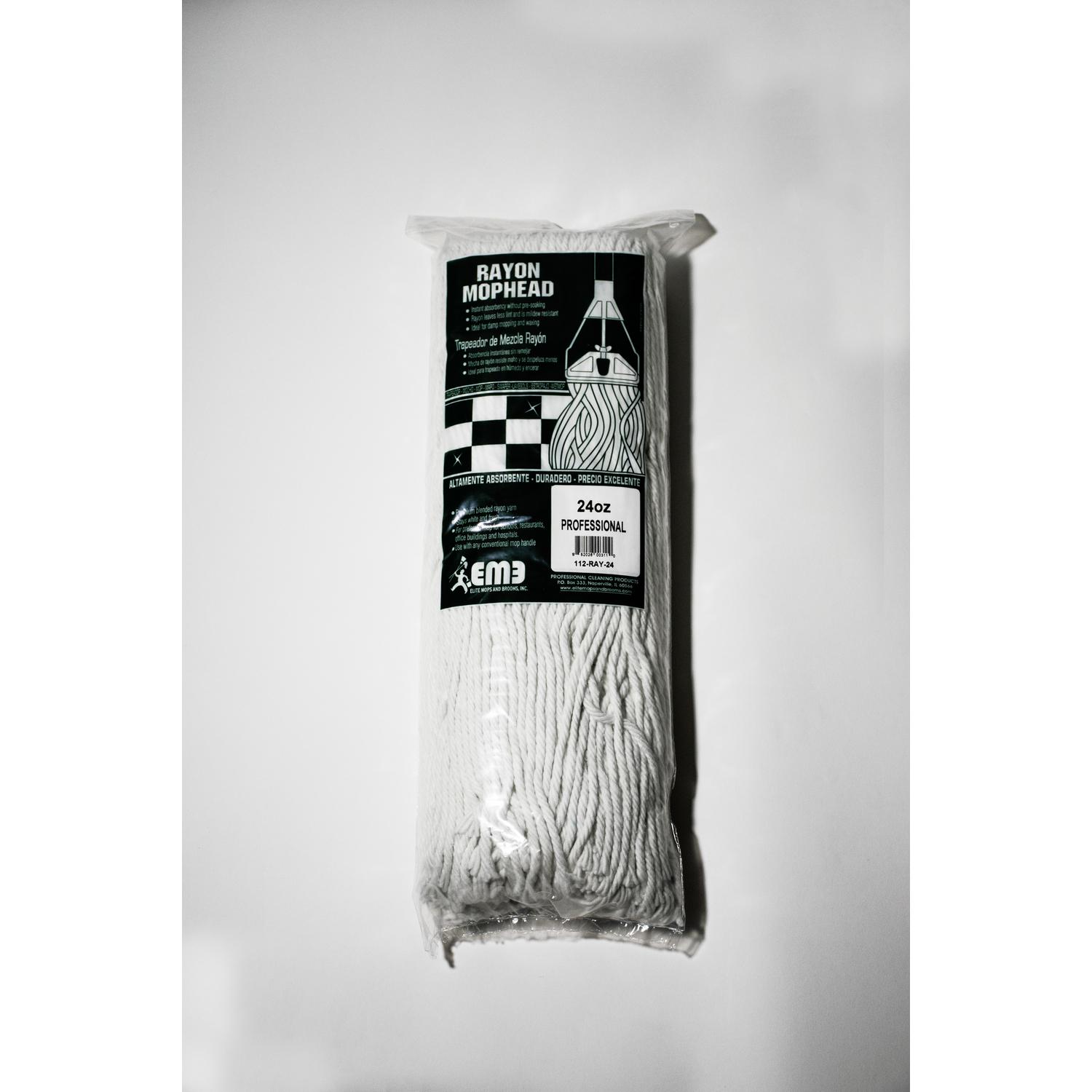 Elite Mops and Brooms 24 oz Cut End Rayon Mop Refill 1 pk