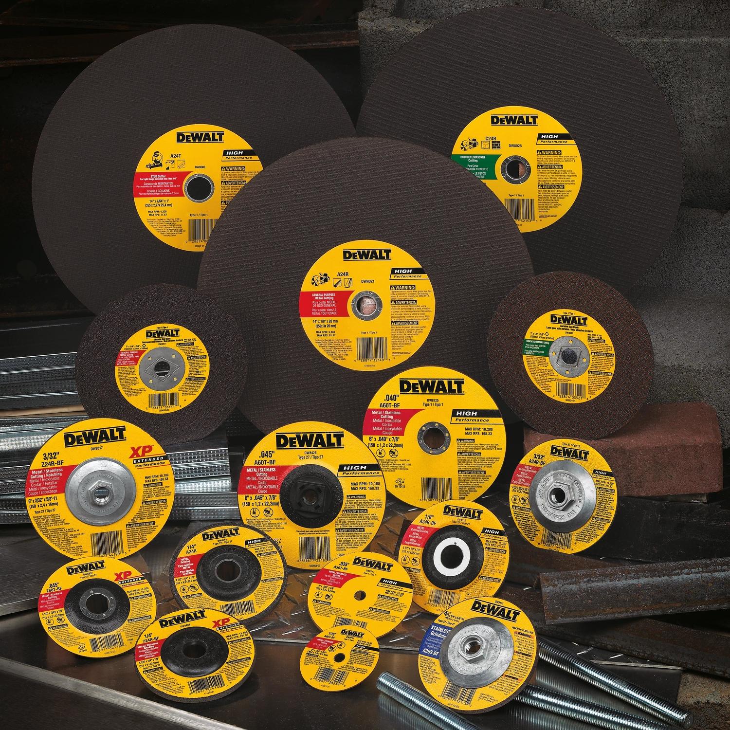 DeWalt High Performance 6 in. D X 7/8 in. Aluminum Oxide Cut-Off Wheel 1 pc