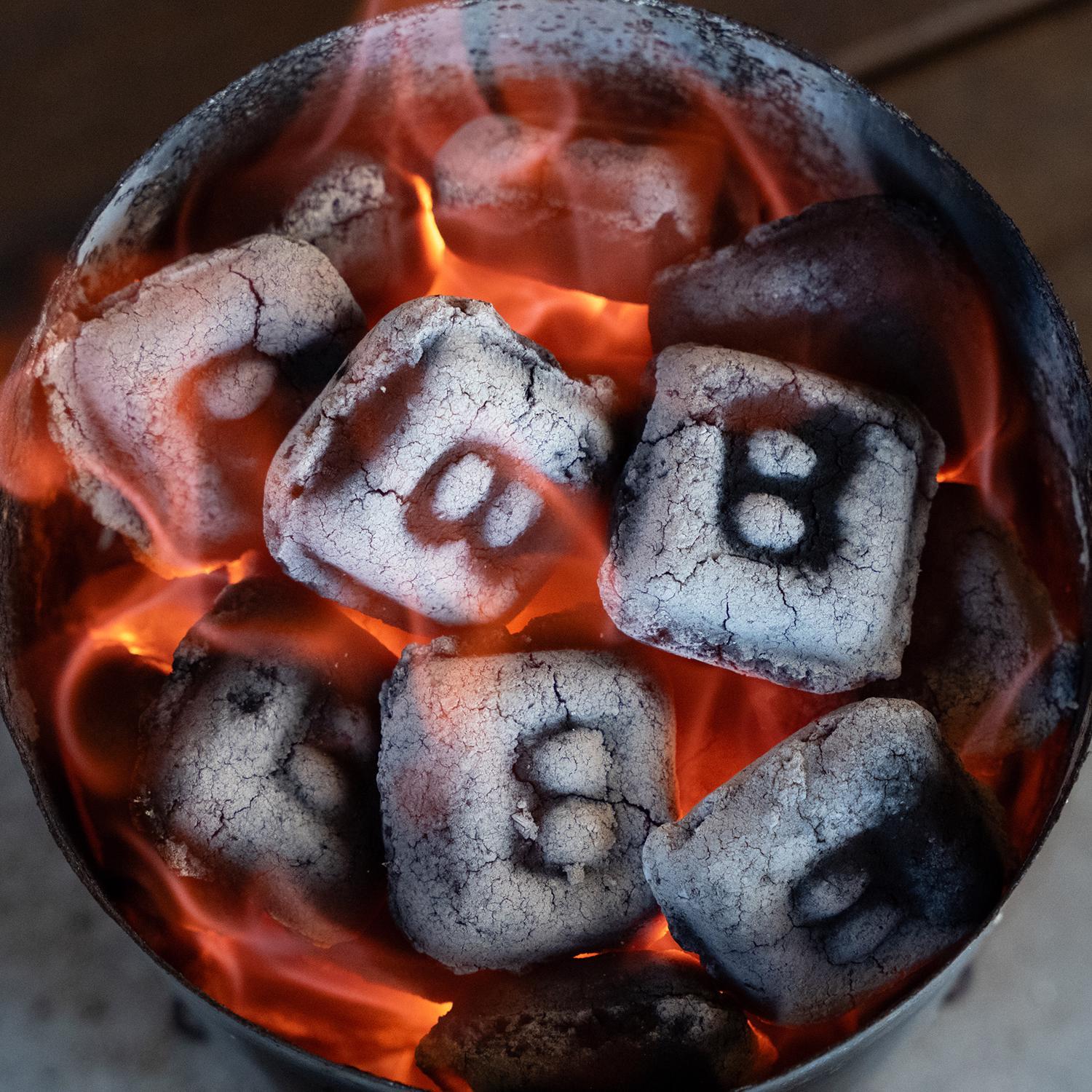 B&B Charcoal All Natural Hickory and Oak Charcoal Briquettes 17.6 lb