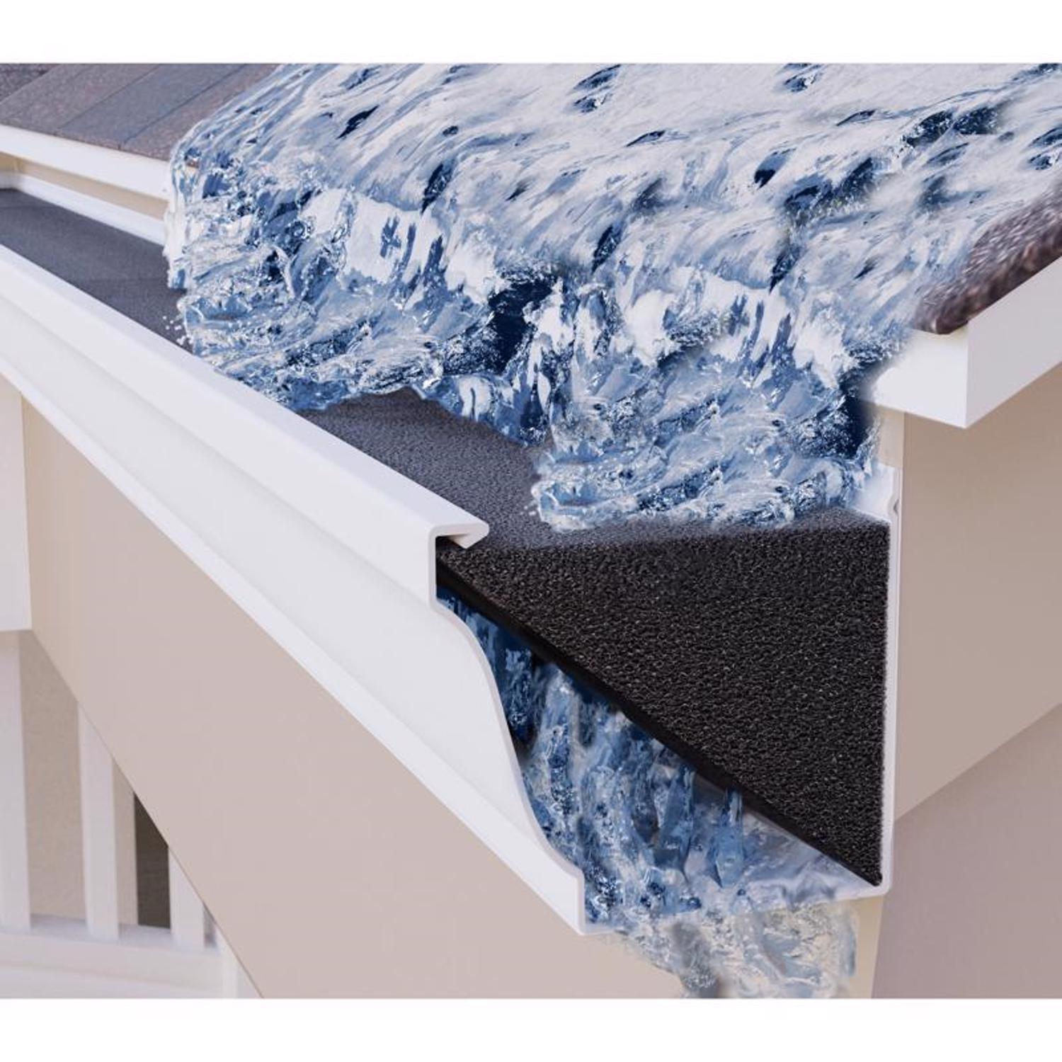 GutterFoam 5 in. W X 48 in. L Black Polyester Foam Gutter Guard 1 pk