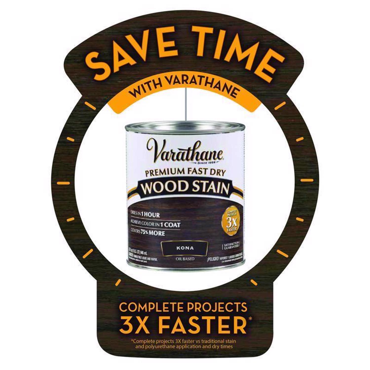 Varathane Semi-Transparent Gloss Briarsmoke Oil-Based Urethane Modified Alkyd Wood Stain 1 qt