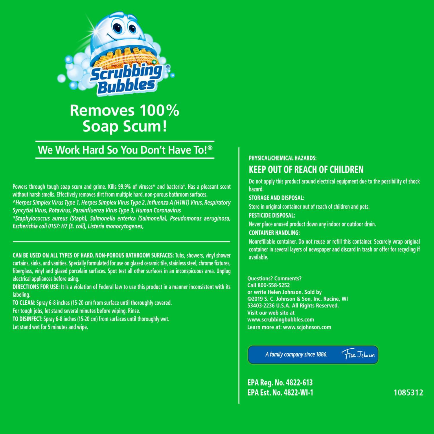 Scrubbing Bubbles Citrus Scent Bathroom Cleaner 32 oz Spray