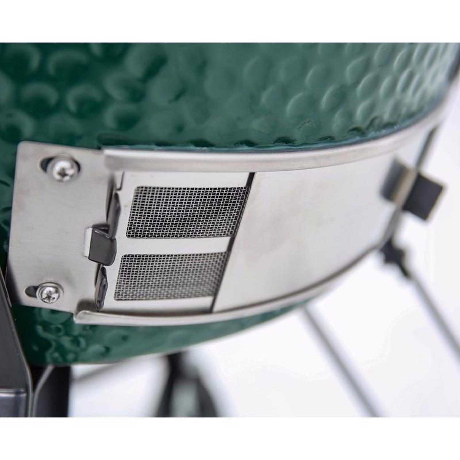 Big Green Egg 15 in. Medium EGG Package with Nest/Handler Charcoal Kamado Grill and Smoker Green