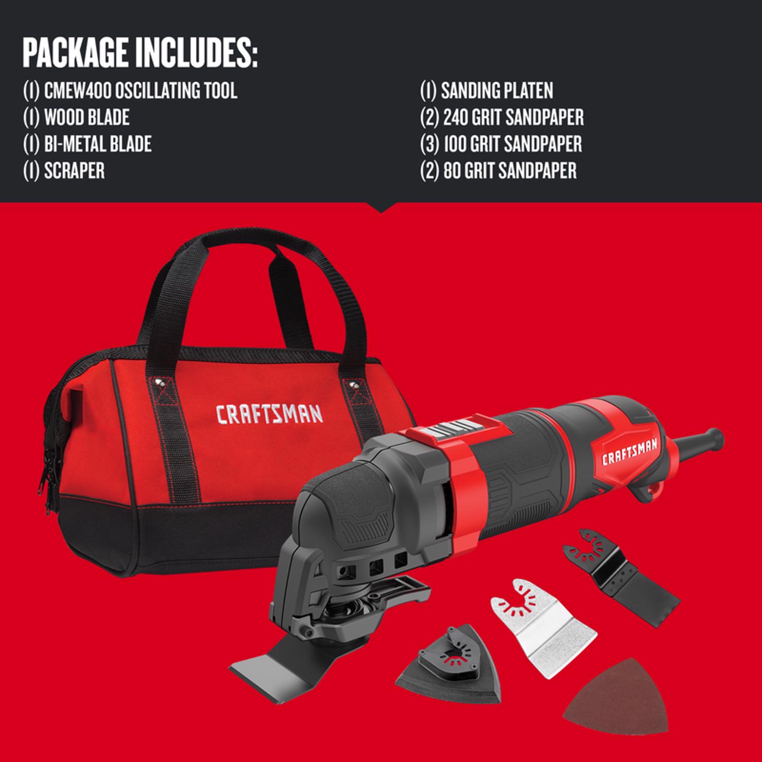 Craftsman 3 amps Corded Oscillating Multi-Tool Tool Only