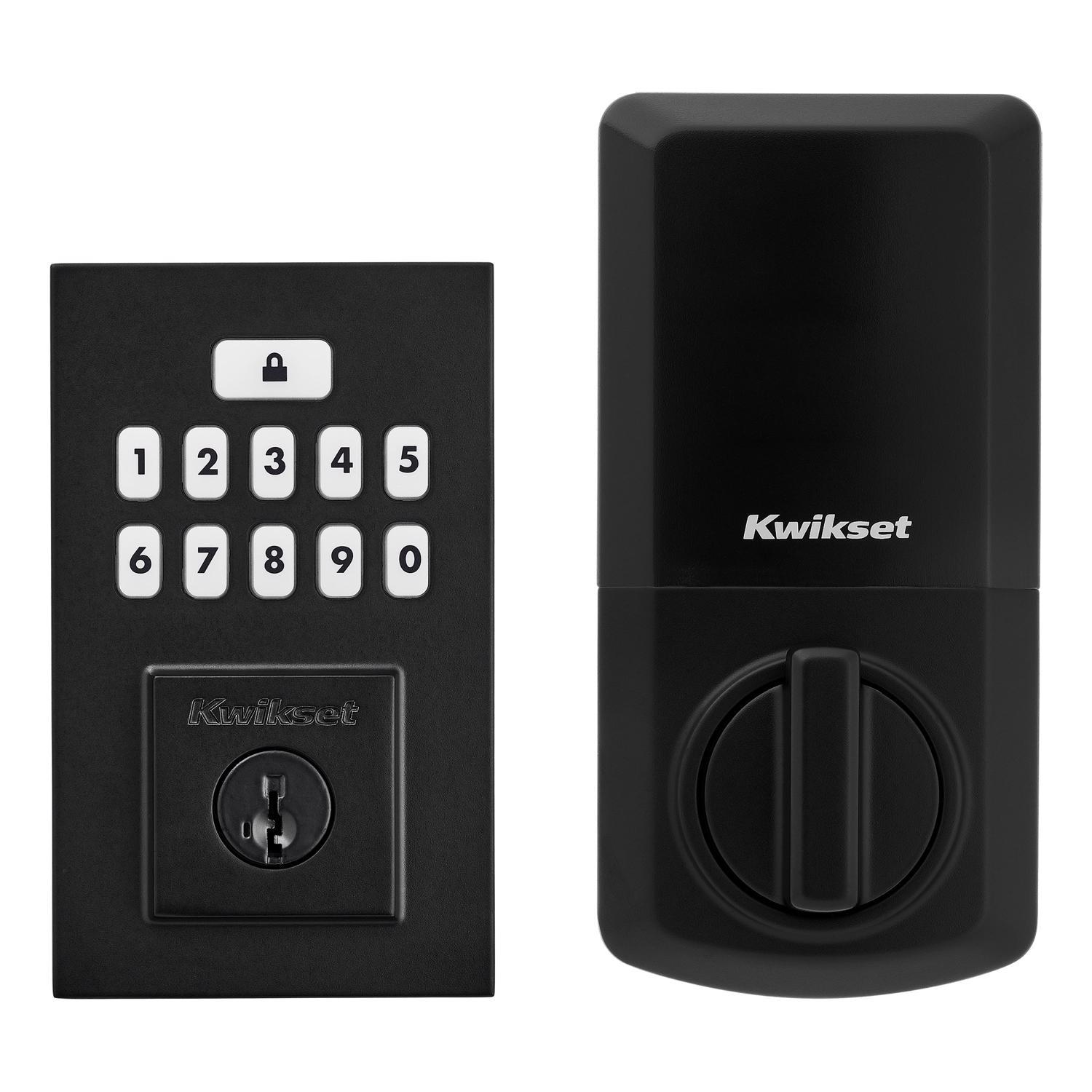 Kwikset SmartCode Matte Black Metal Electronic Deadbolt