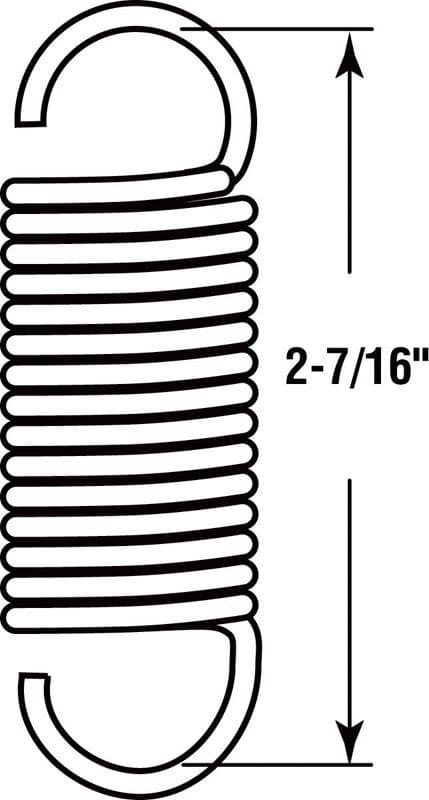 Prime-Line 2-7/16 in. L X 3/4 in. D Extension Spring 2 pk