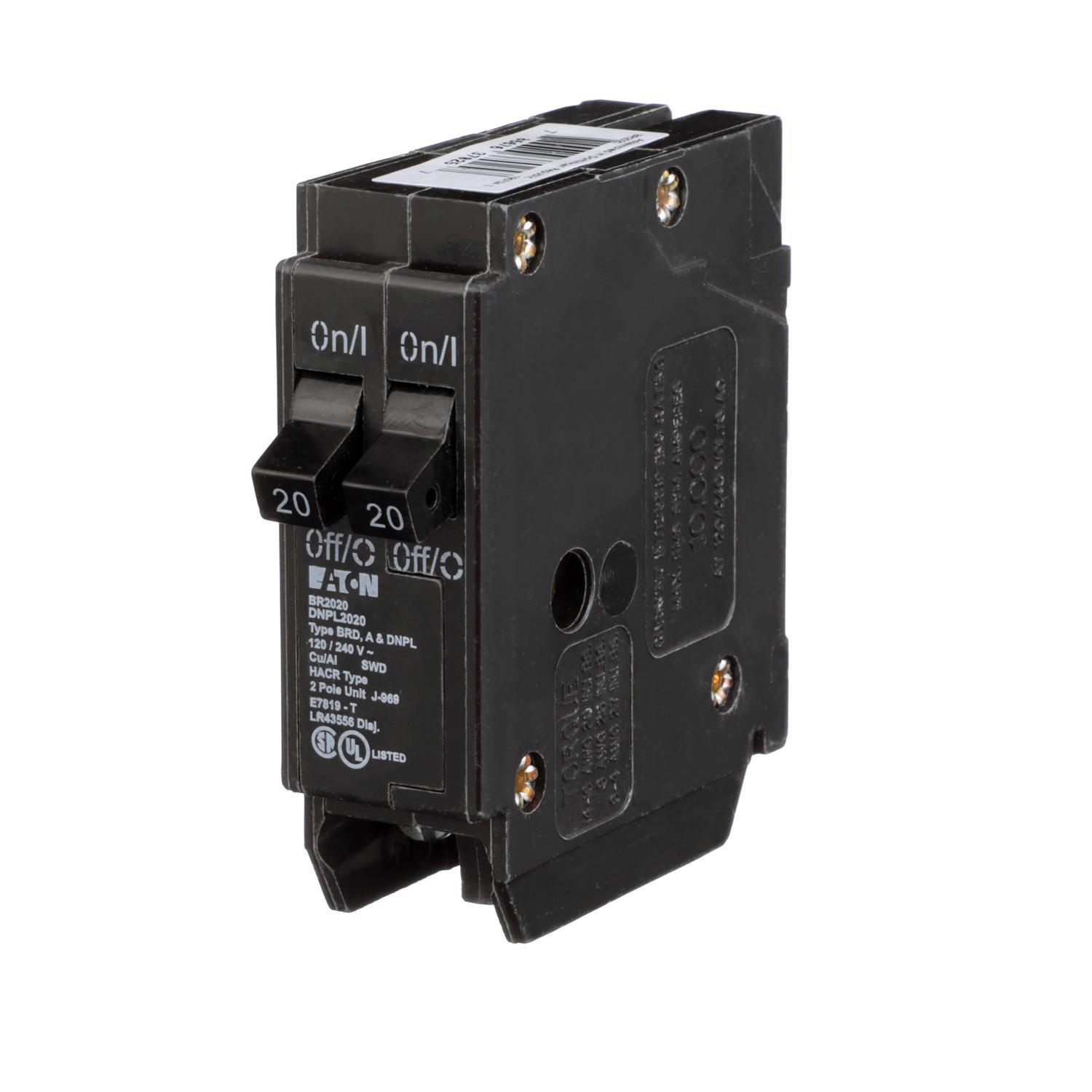 Eaton 20/20 amps Tandem 2-Pole Circuit Breaker