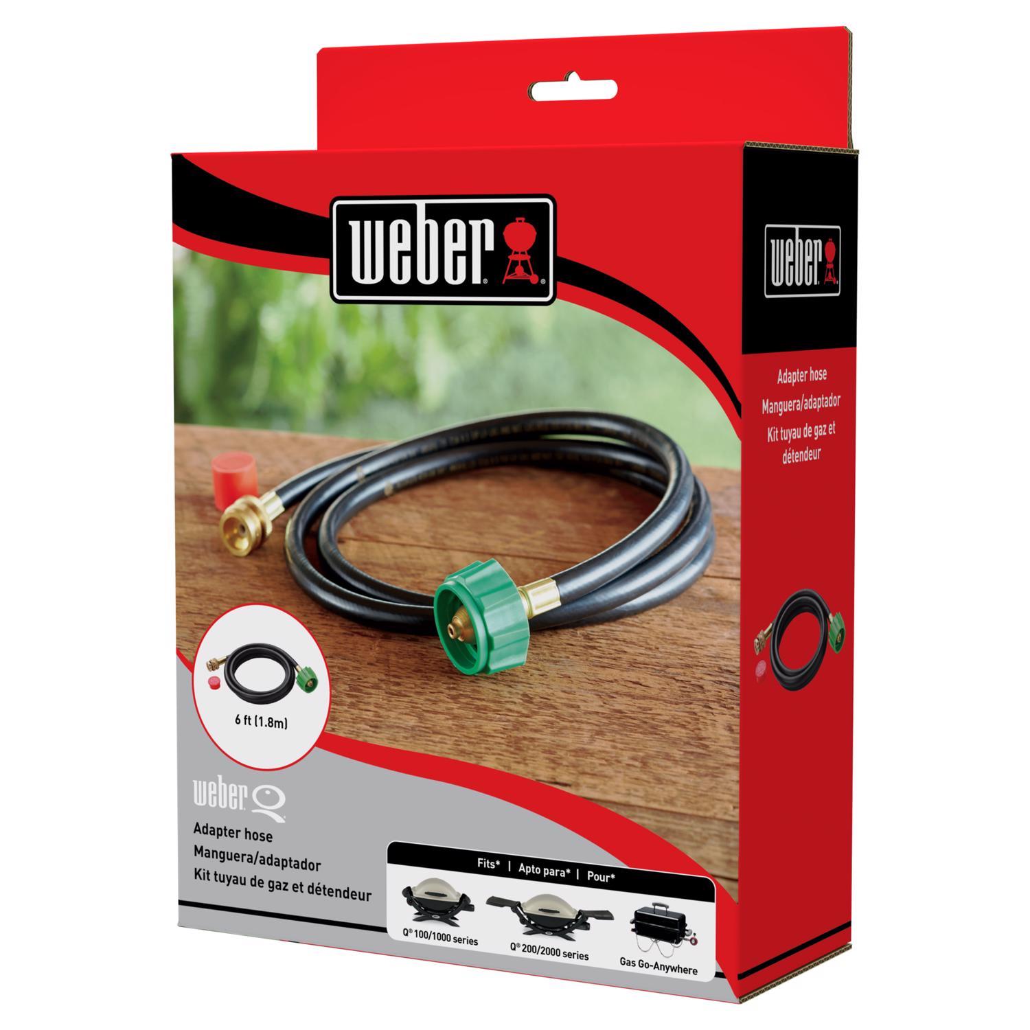 Weber Rubber Gas Line Hose and Adapter 72 in. L X 1.5 in. W For Weber