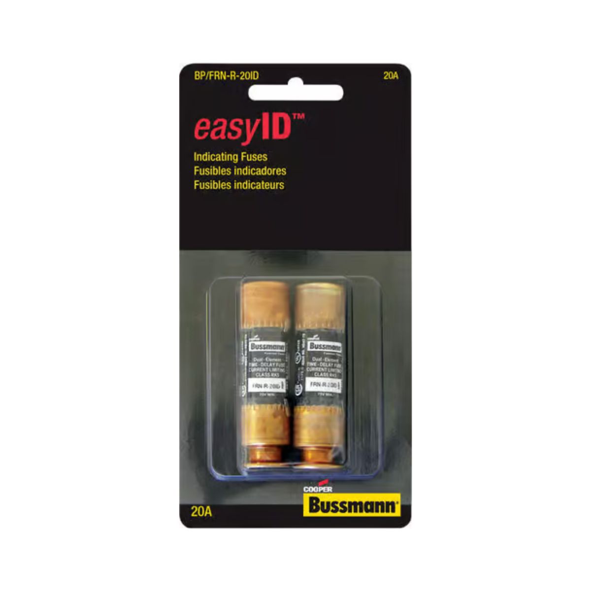 Bussmann EasyID 20 amps Dual Element Time Delay Fuse 2 pk