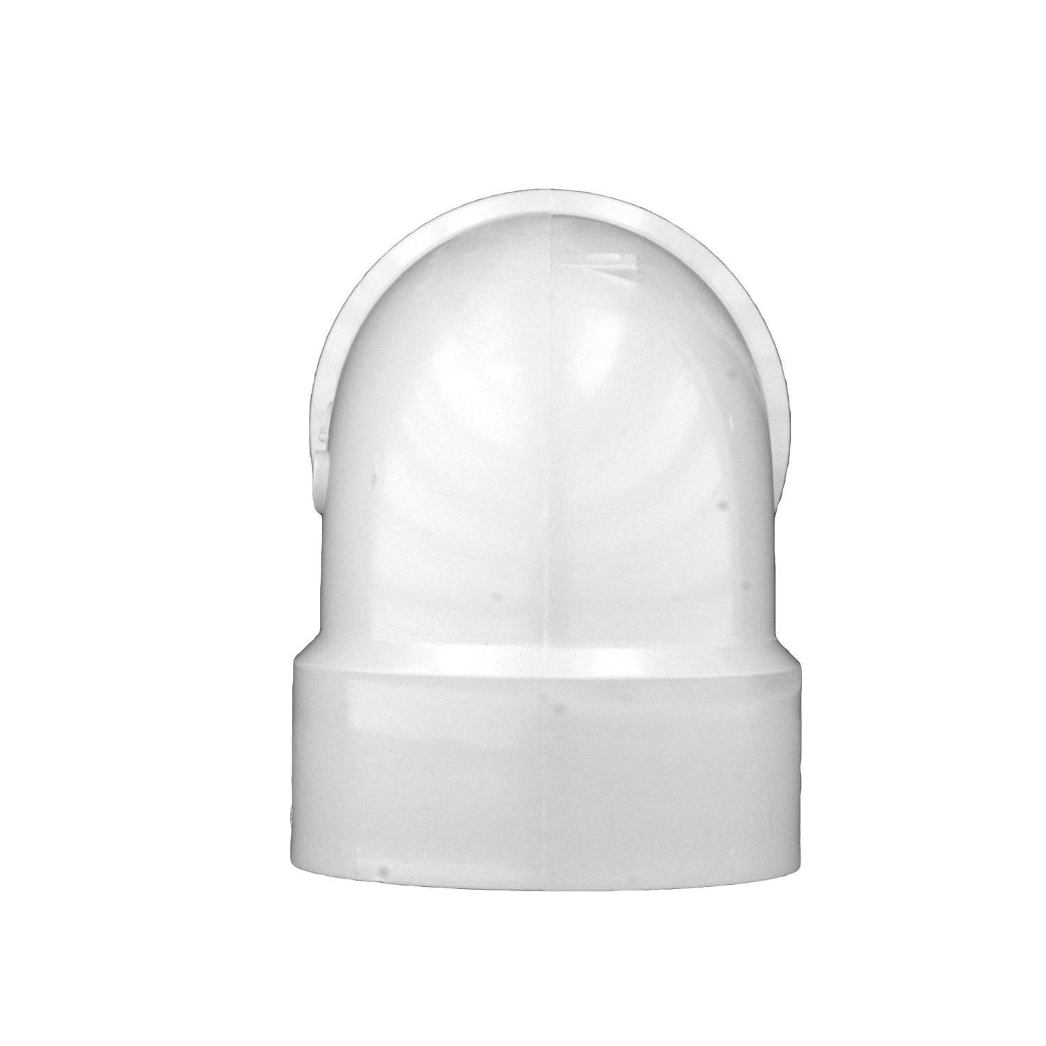 Charlotte Pipe Schedule 40 1-1/2 in. Hub X 1-1/2 in. D Hub PVC Elbow 1 pk