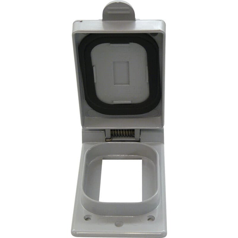 Cantex Rectangle PVC 1 gang 5-7/16 in. H X 2-7/8 in. W Box Cover