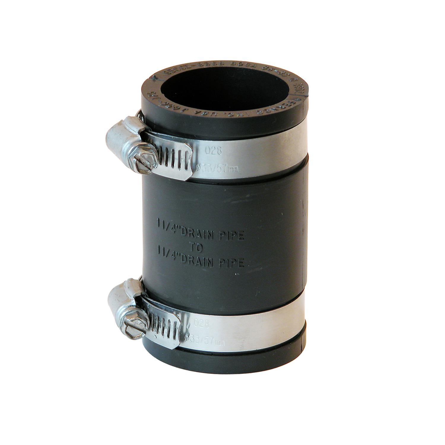 Fernco Schedule 40 1-1/4 in. Hub X 1-1/4 in. D Hub PVC Flexible Coupling 1 pk