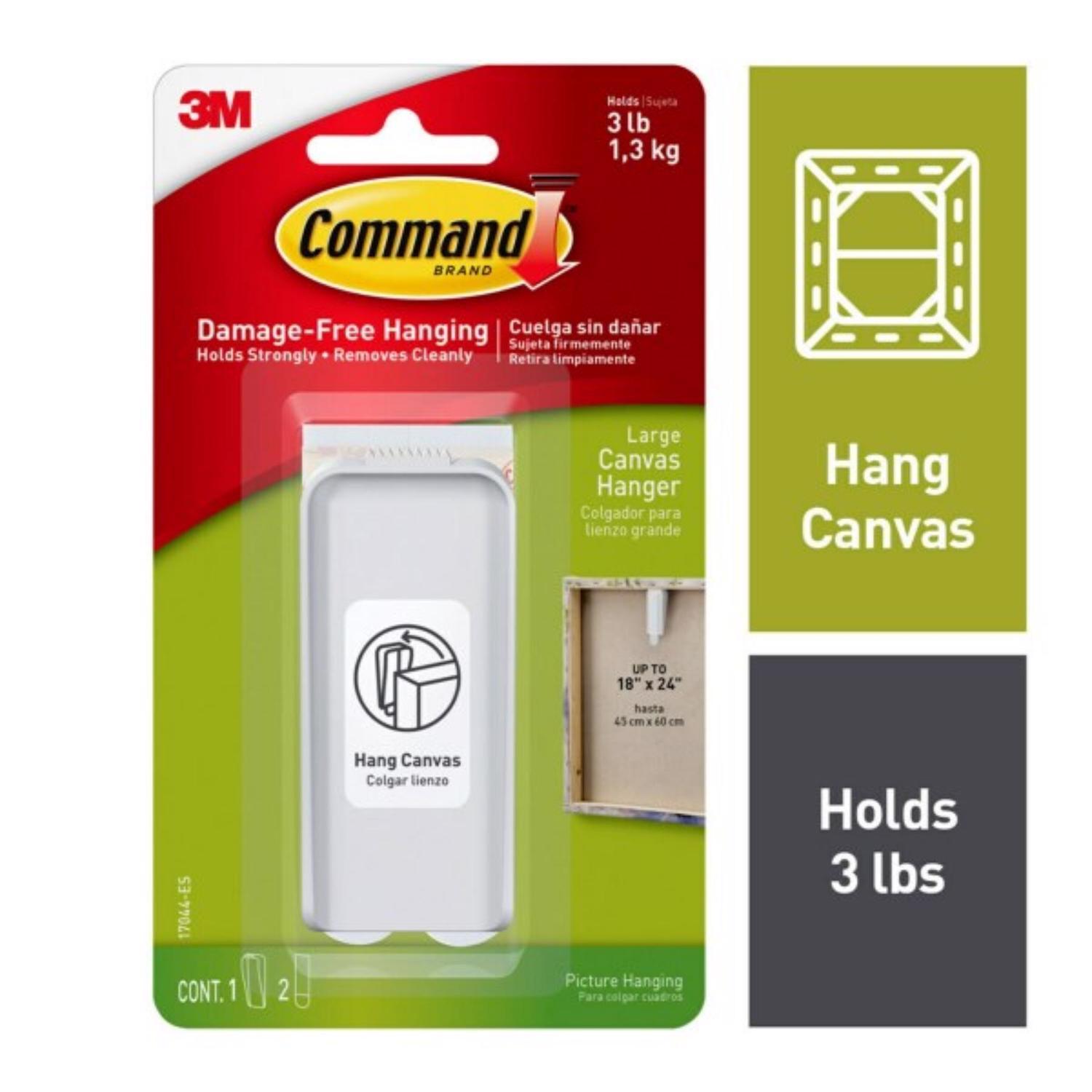3M Command Plastic Coated White Canvas Picture Hanger 3 lb 1 pk