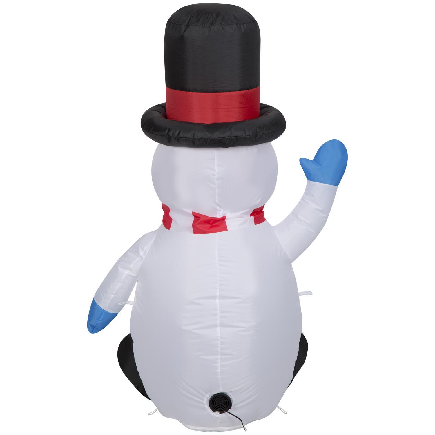 Gemmy Christmas Inflatable Snowman with Tall Top Hat 48 in. Inflatable