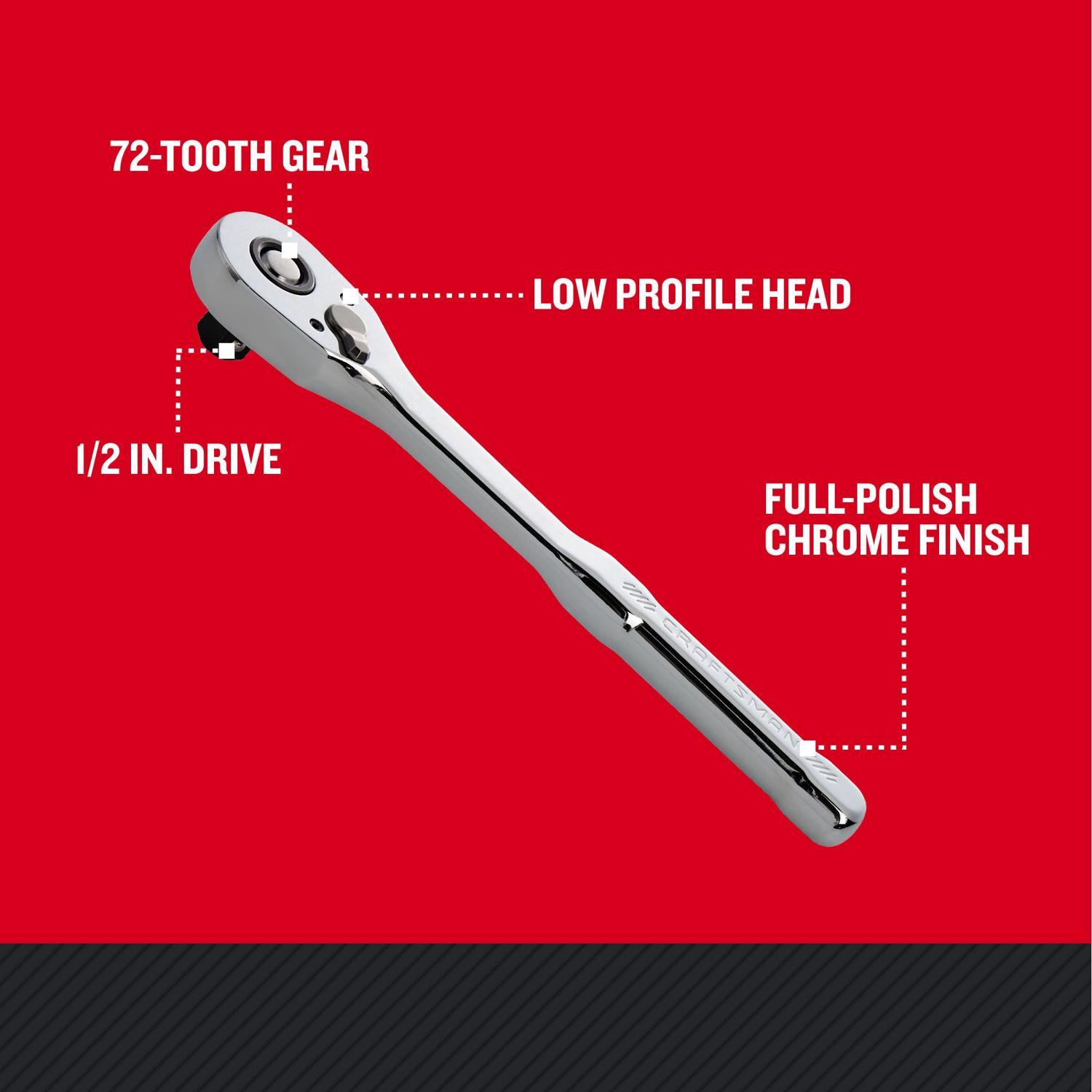 Craftsman Low Profile 1/2 in. drive Ratchet 72 teeth