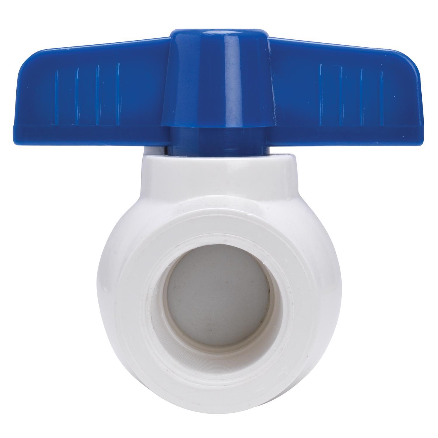 Homewerks 1 in. PVC FIP Ball Valve Full Port Quarter-Turn Lever For Non-Potable Water