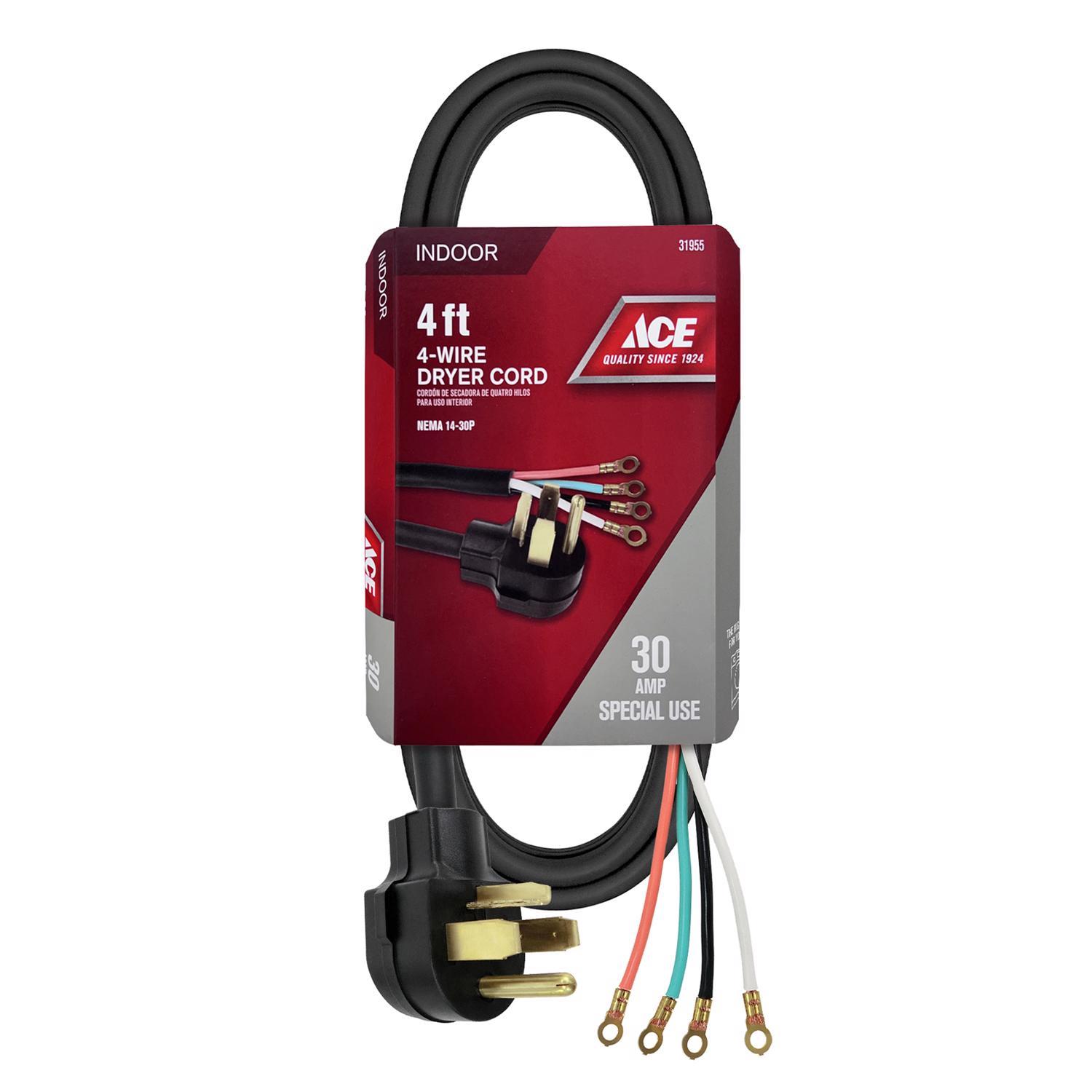 Ace 10/4 SRDT 4 ft. L Dryer Cord 4 Wire