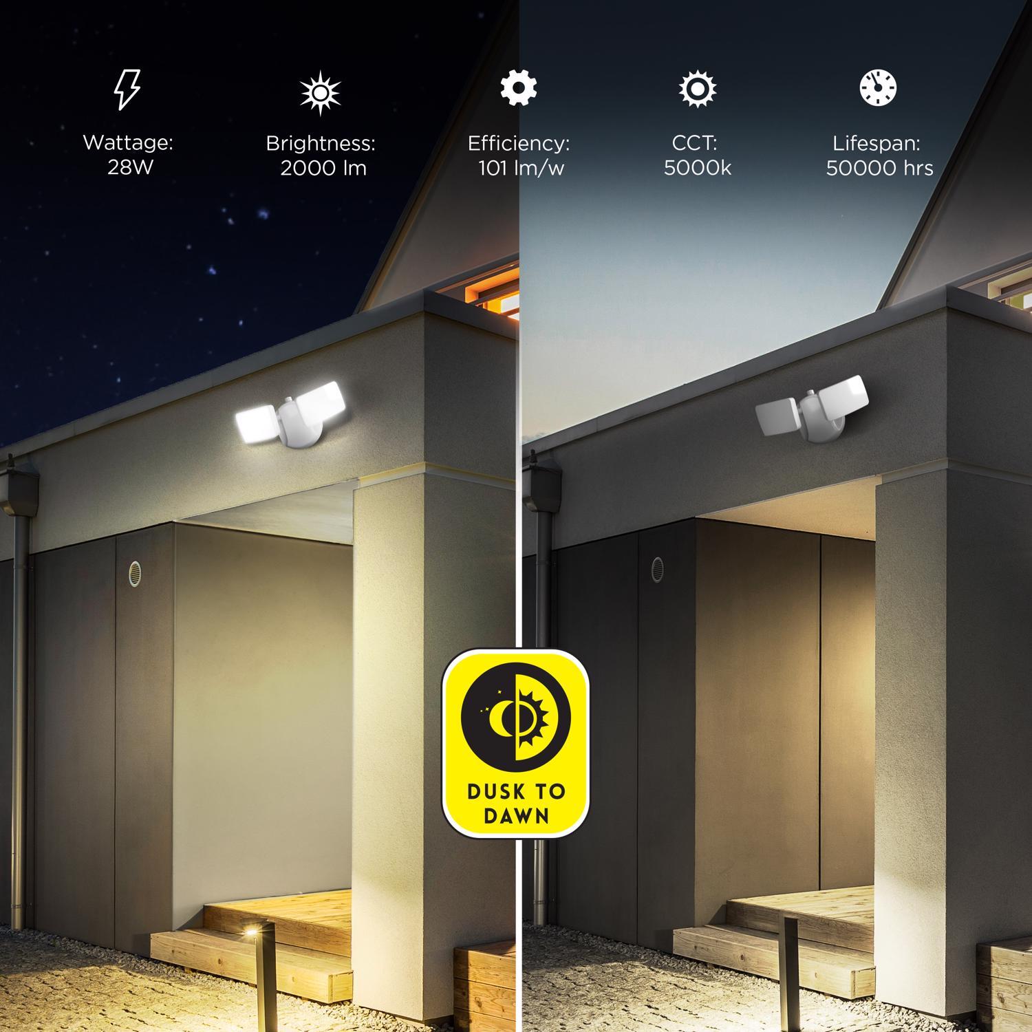 Feit LED Dusk to Dawn Hardwired LED White Security Floodlight