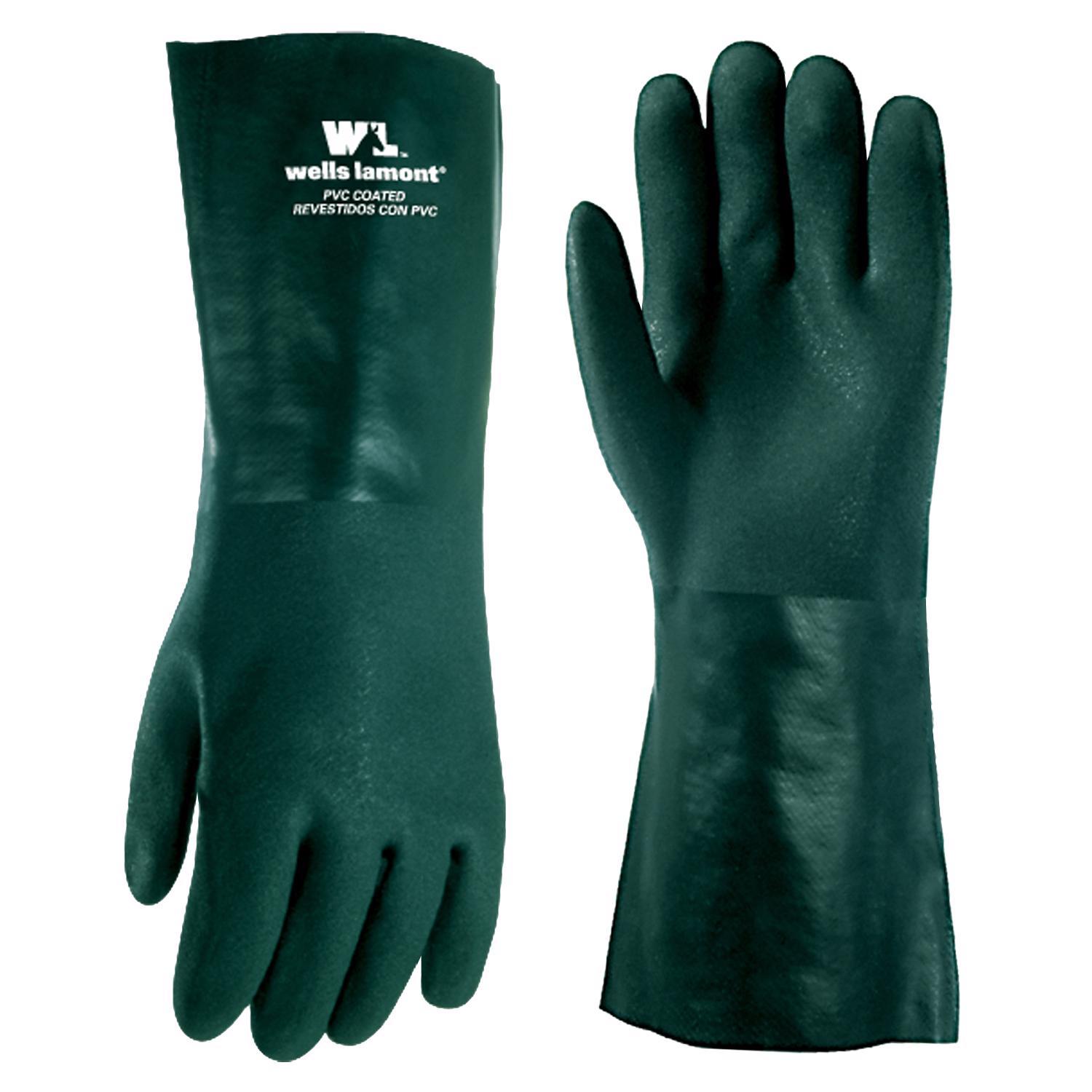 Wells Lamont Men's Indoor/Outdoor Chemical Gloves Green L 1 pair