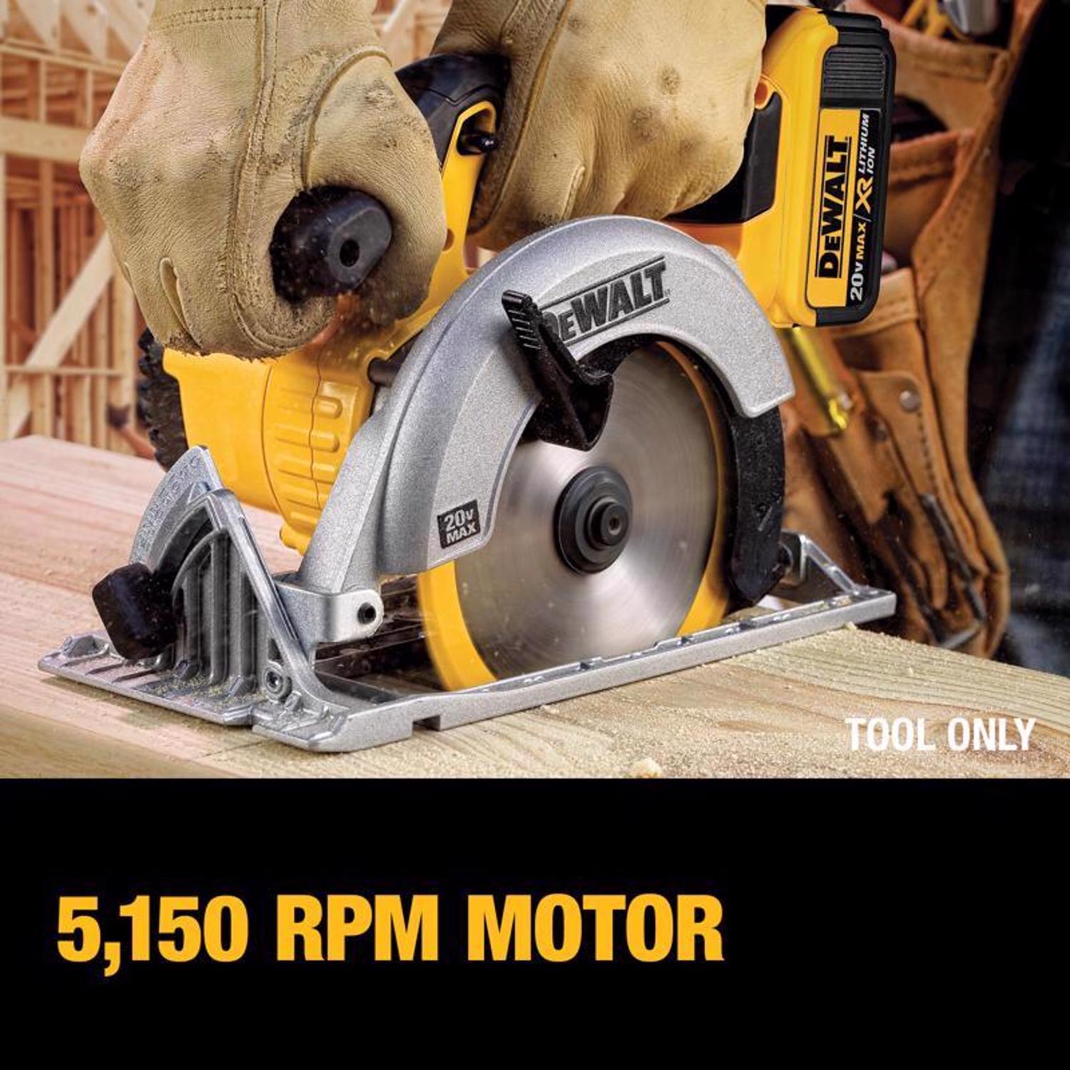 DeWalt 20V MAX 6-1/2 in. Cordless Brushed Circular Saw Tool Only