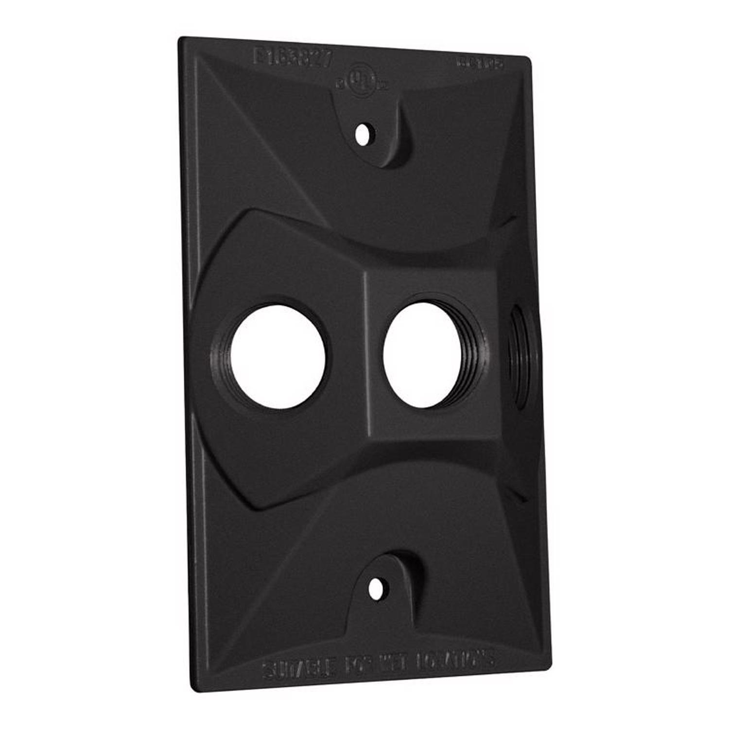 Sigma Engineered Solutions Rectangle Metal 1 gang 4.61 in. H X 2.85 in. W Lampholder Cover