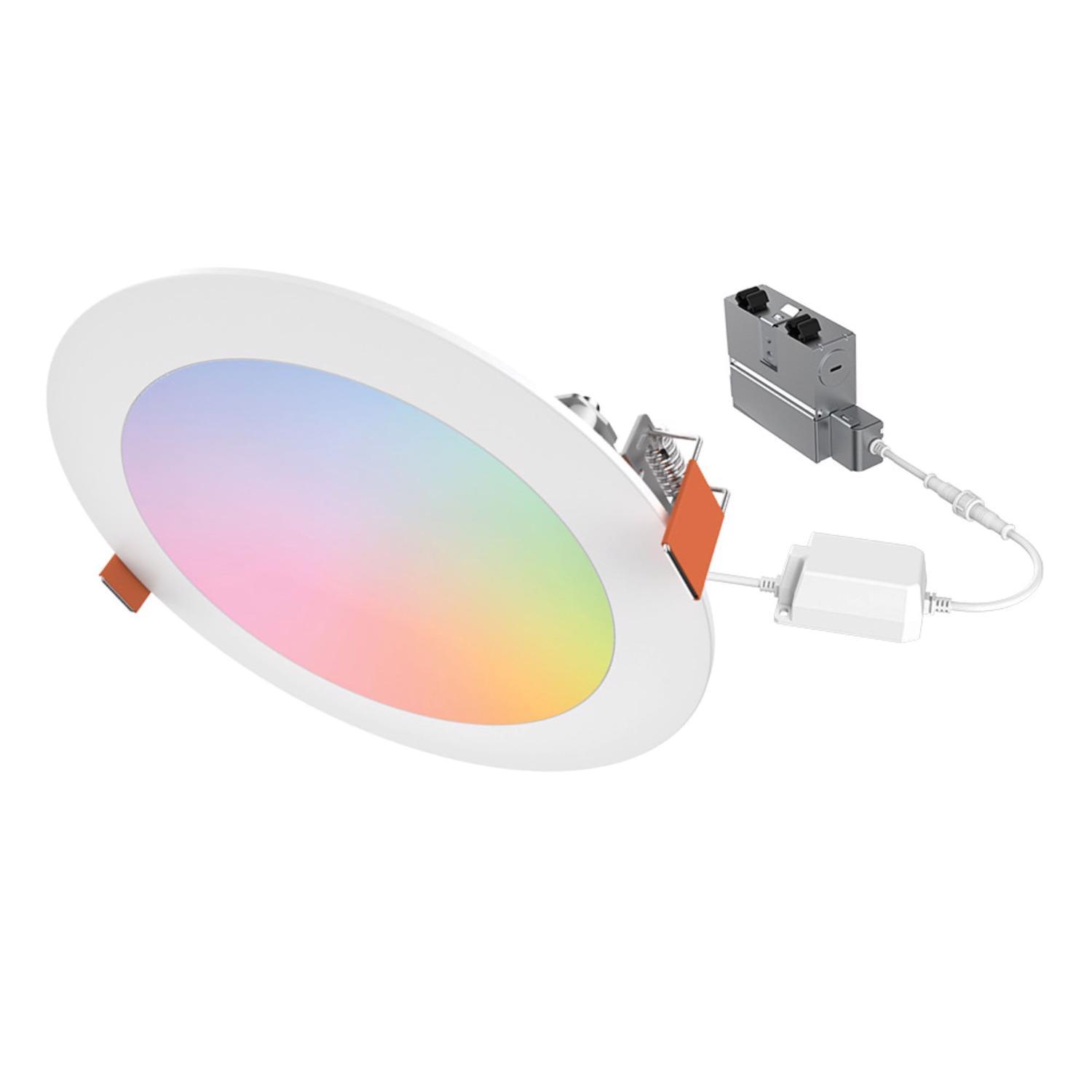Halo RGB 6 in. W LED Smart-Enabled Canless Recessed Downlight 12.02 W