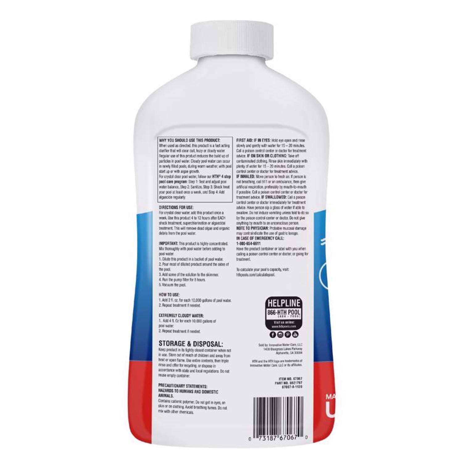 HTH Pool Care Liquid Clarifier 1 qt.