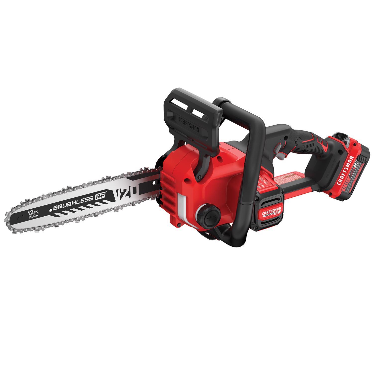 CRAFTSMAN V20 BRUSHLESS RP CMCCS630P1 12 in. 20 V Battery Chainsaw Kit (Battery & Charger)