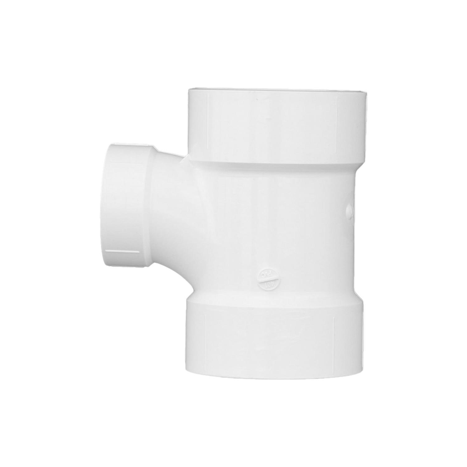 Charlotte Pipe Schedule 40 3 in. Hub X 3 in. D Hub PVC Sanitary Tee 1 pk