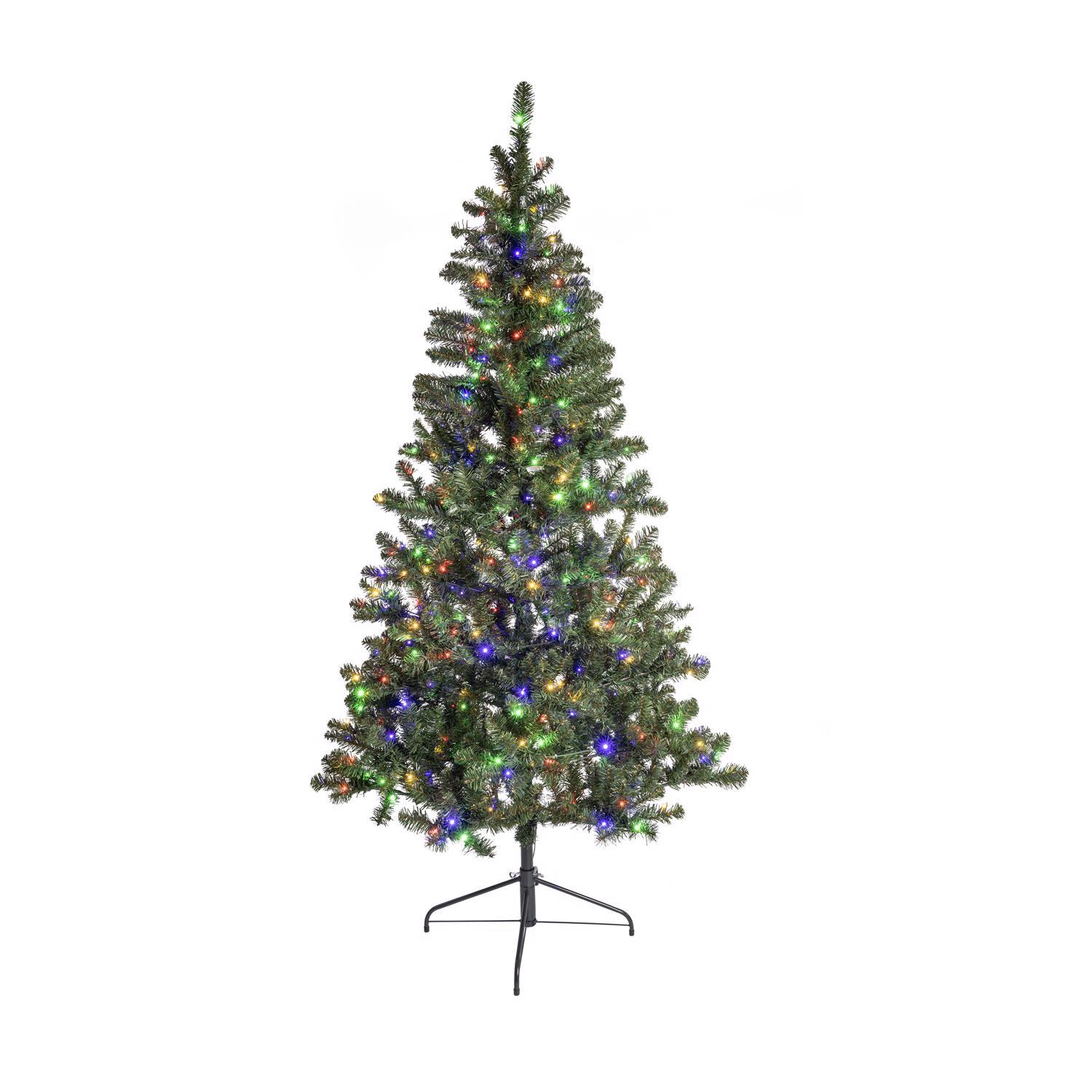 Holiday Bright Lights 1-2 Tree 7 ft. Full LED 400 ct Win.ter Pine Color Changing Christmas Tree