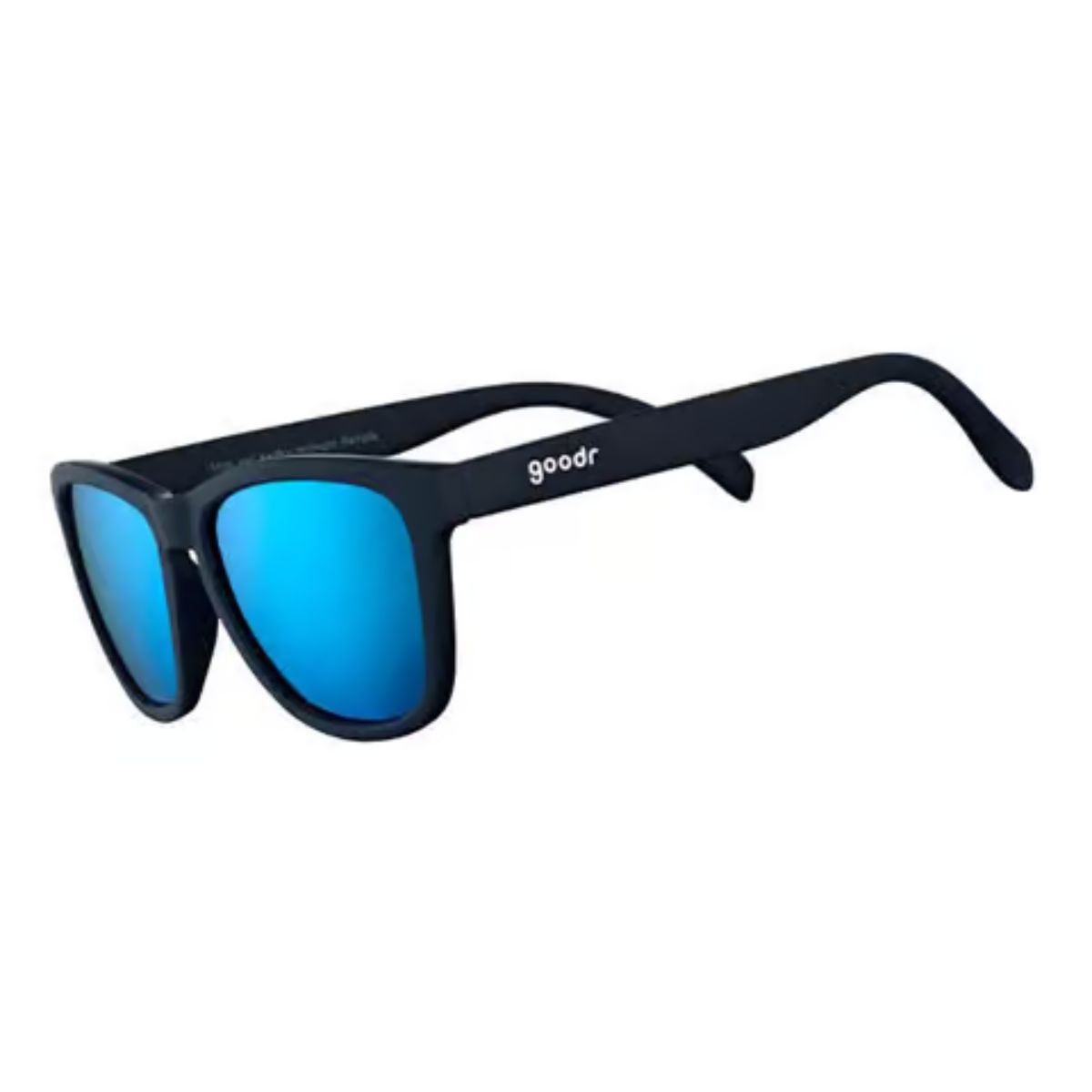 goodr OG - Midnight Ramble Sunglasses Unisex Black Frame Blue Lens Polarized