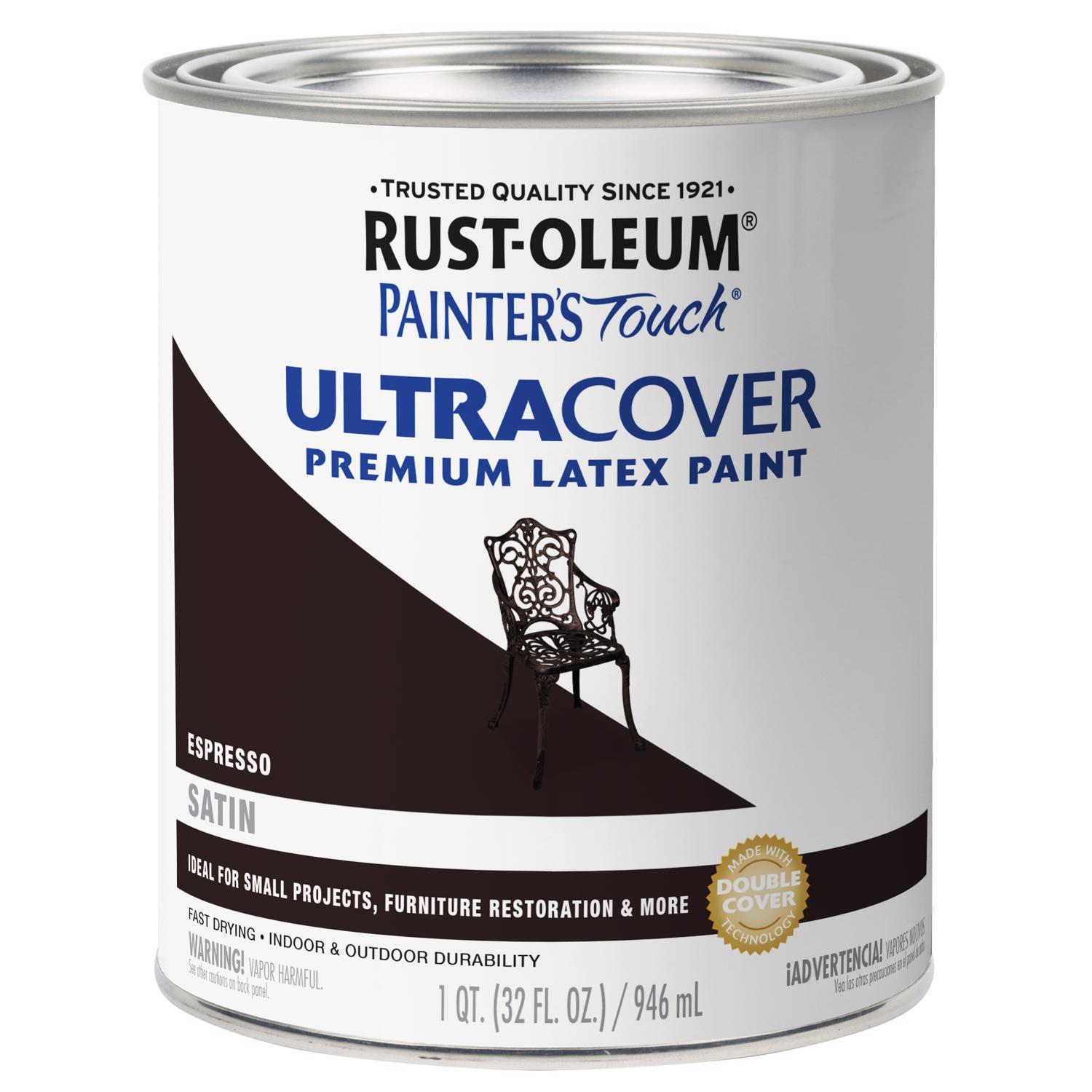 Rust-Oleum Painters Touch Ultra Cover Satin Espresso Protective Enamel Exterior and Interior 1 qt