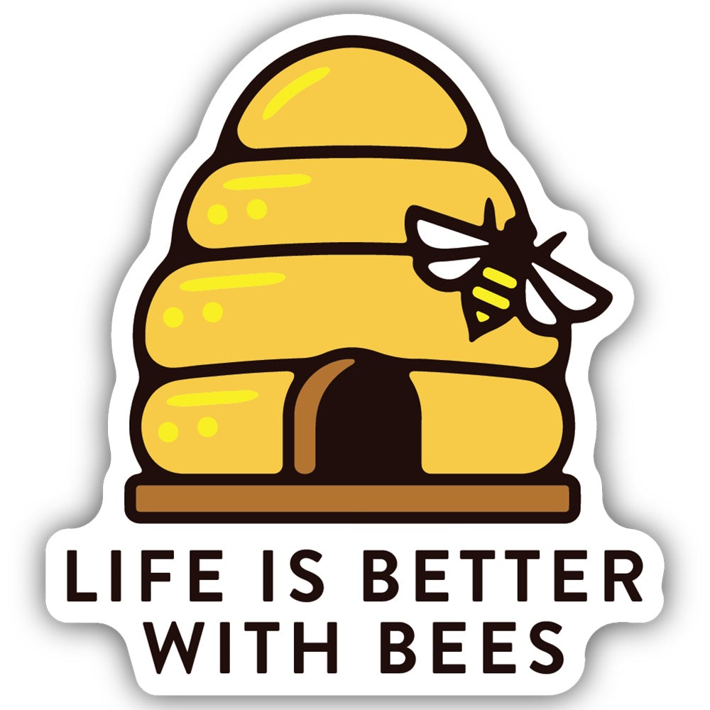 Sticker Northwest Life is Better with Bees Sticker