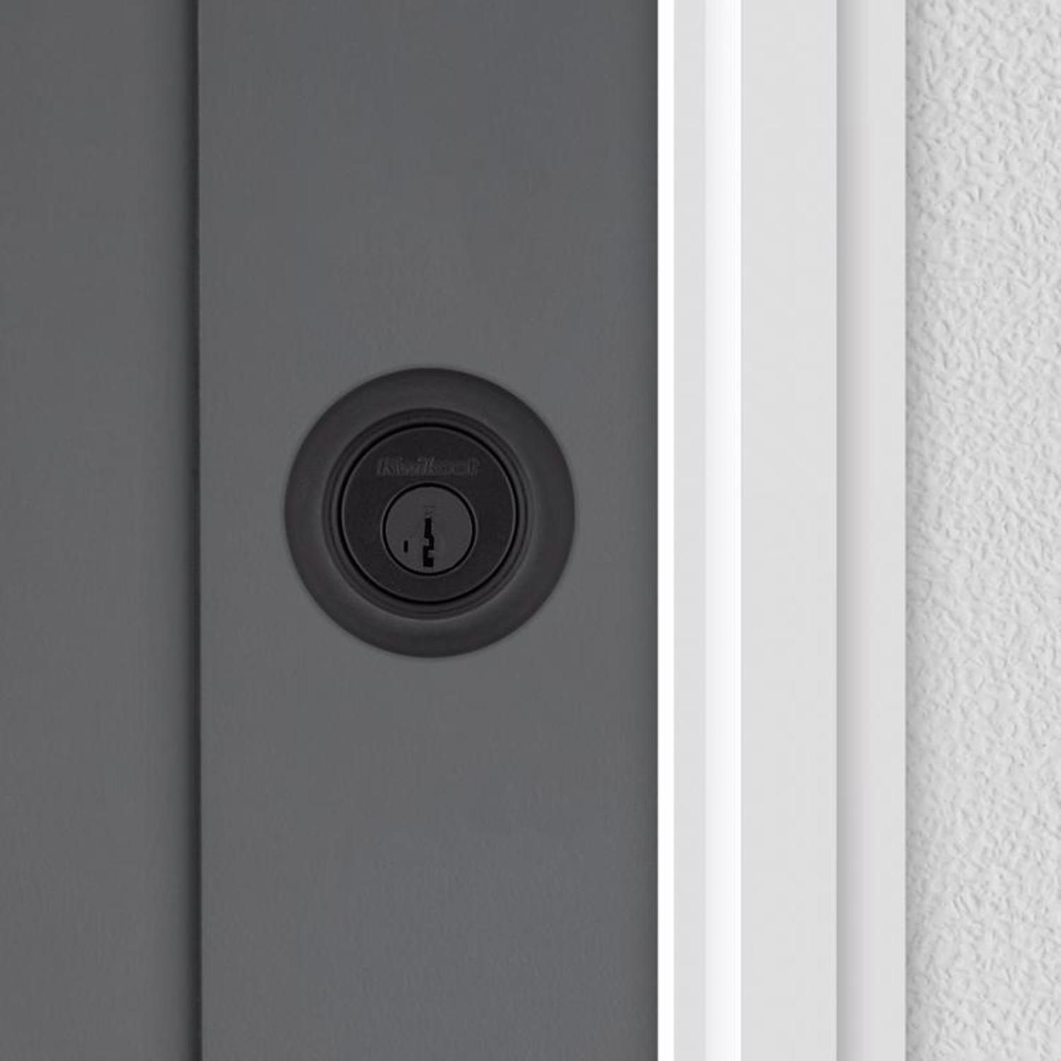 Kwikset Matte Black Single Cylinder Deadbolt 2-3/4 in.