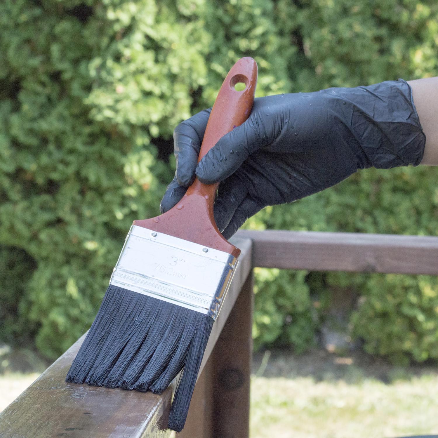 Gloveworks Nitrile Disposable Gloves Medium Black Powder Free 100 pk