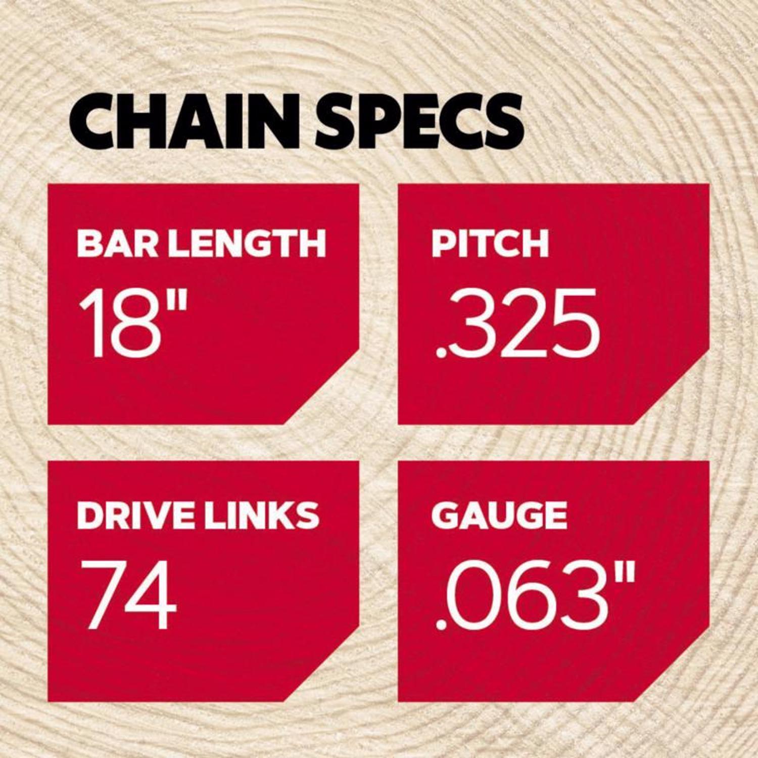 Oregon ControlCut L74 18 in. Chainsaw Chain 74 links