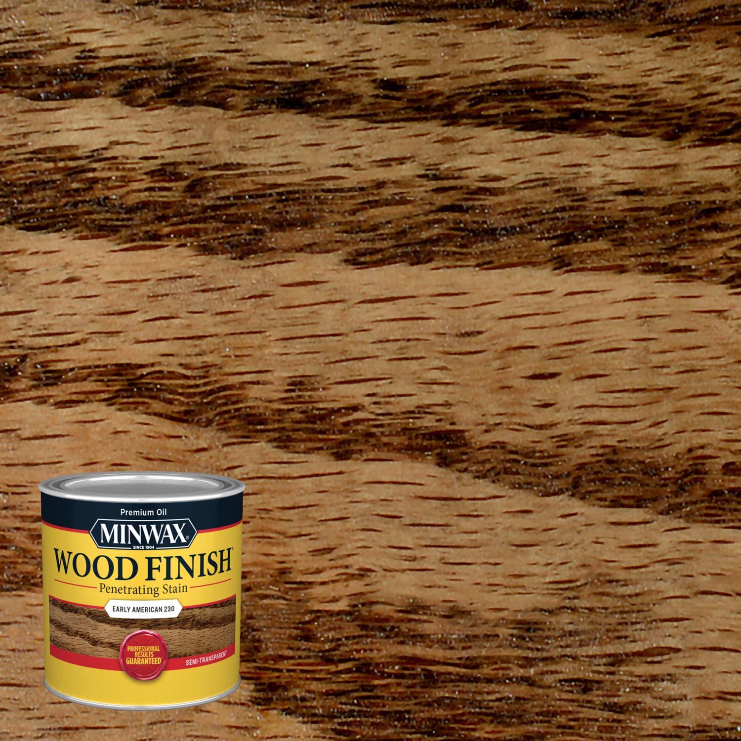 Minwax Wood Finish Semi-Transparent Early American Oil-Based Penetrating Wood Stain 1/2 pt