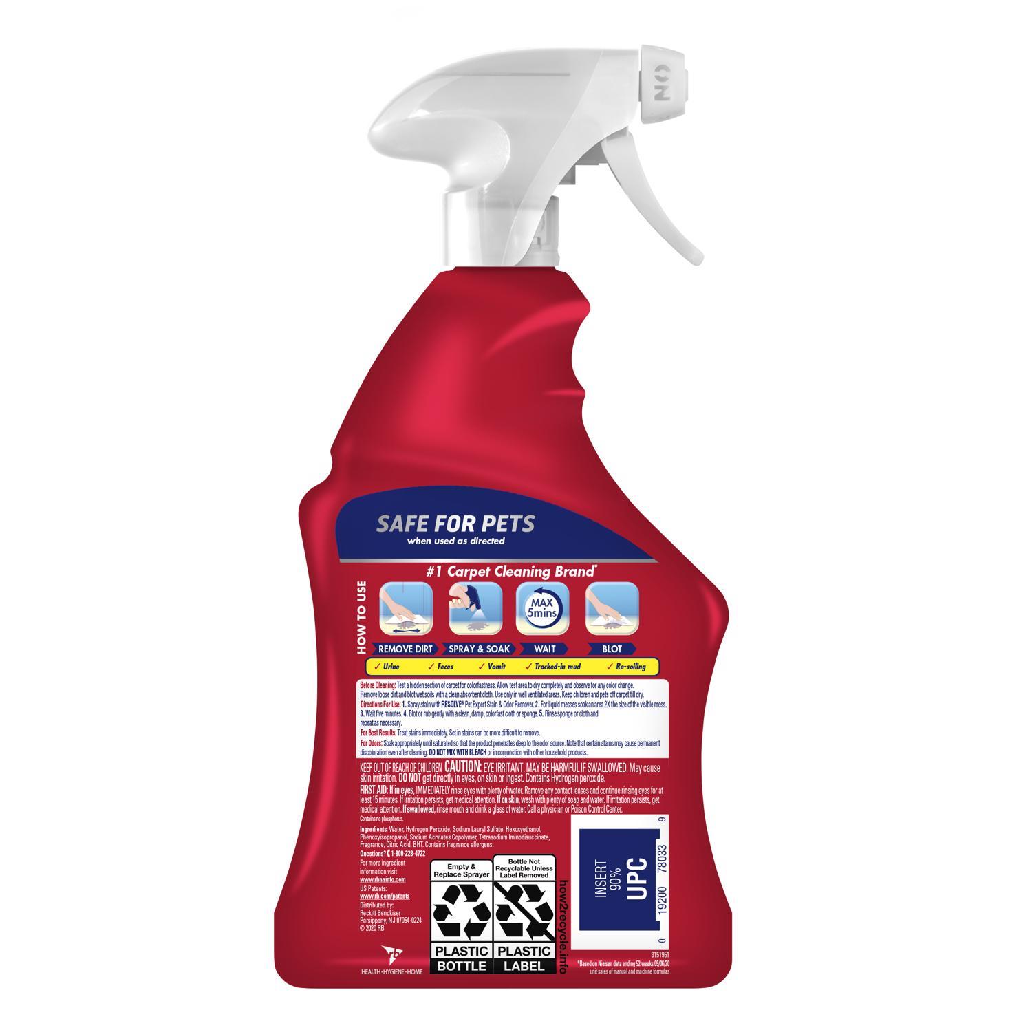 Resolve Pet Oxi Advanced No Scent Carpet Cleaner 22 oz Liquid