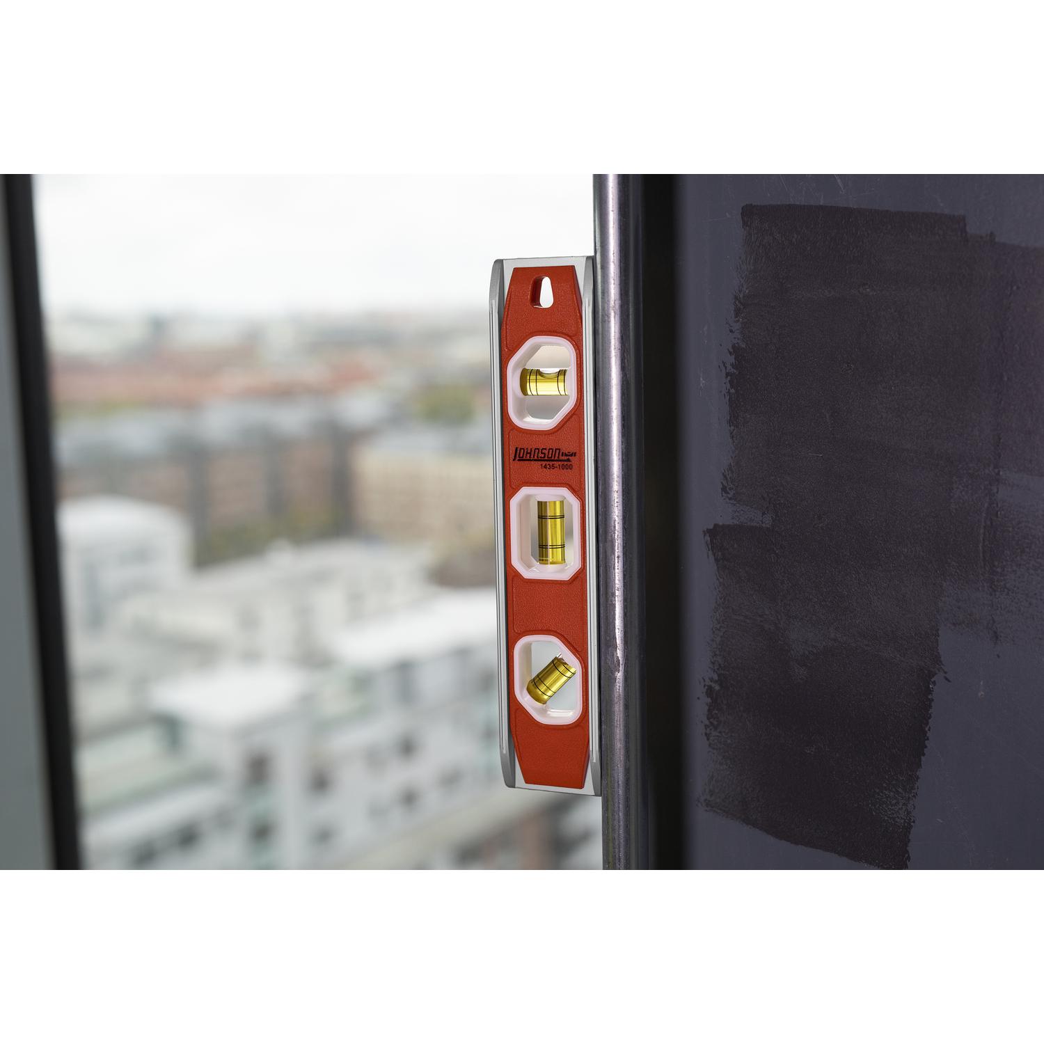 Johnson 10 in. Aluminum Magnetic Torpedo Level 3 vial