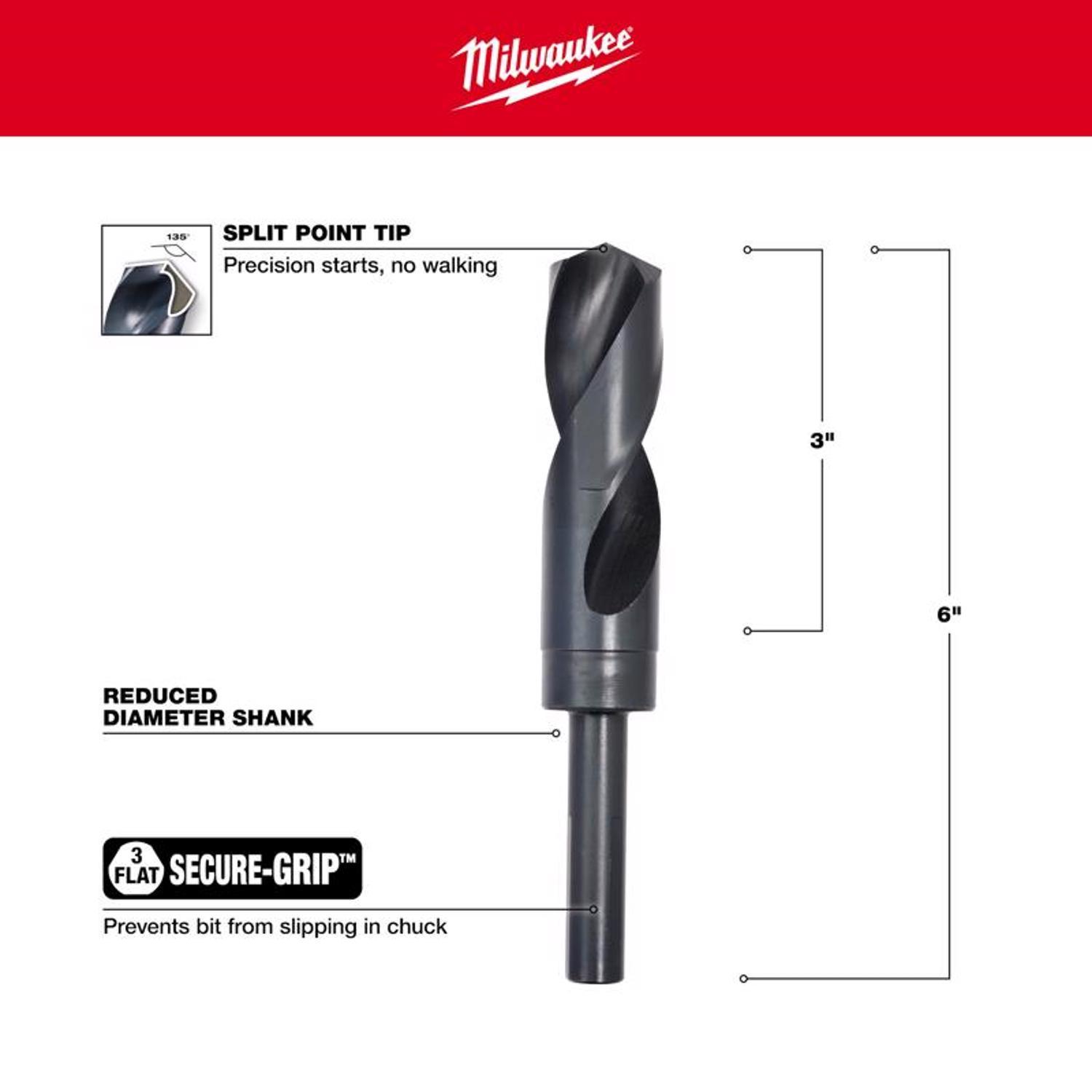Milwaukee Thunderbolt 1 in. X 6 in. L Drill Bit 3-Flat Shank 1 pc