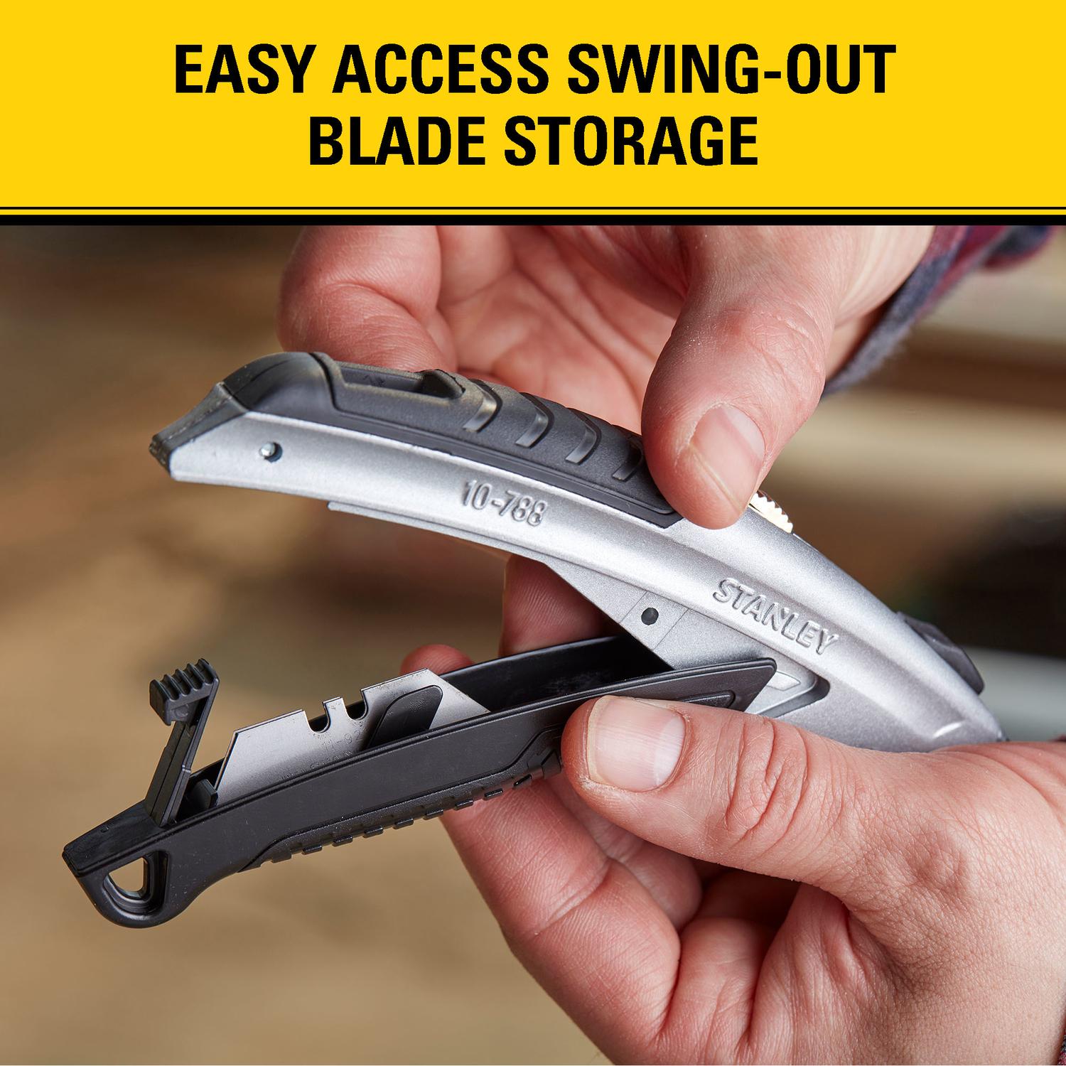 Stanley InstantChange 6-5/8 in. Retractable Utility Knife Black/Gray 1 pk