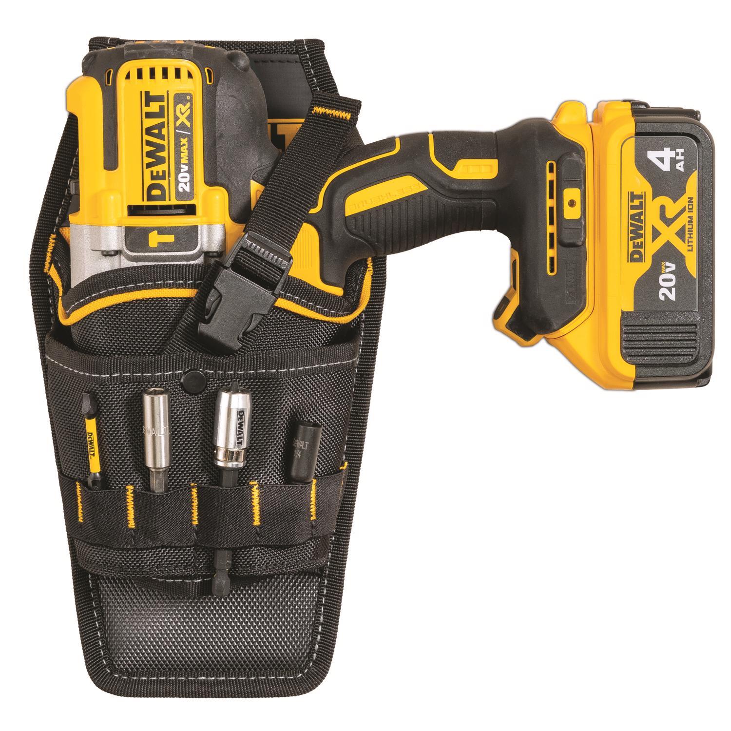 DEWALT 13 pocket Ballistic Nylon Professional Drill Holster Black/Yellow