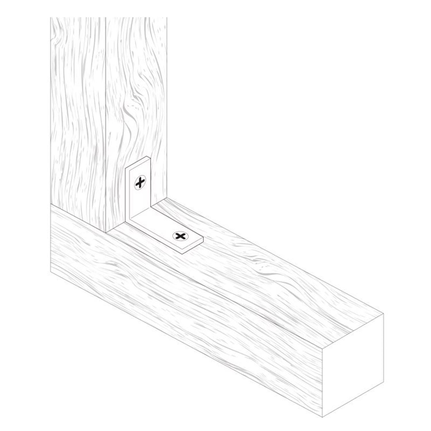 Ace 3/4 in. H X 2.75 in. W X 3/4 in. D Zinc Inside L Corner Brace